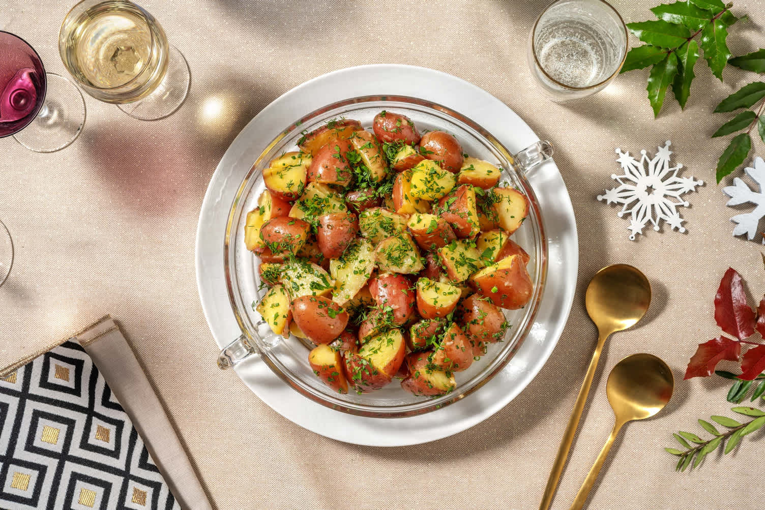 Pommes de terre aux herbes et au beurre