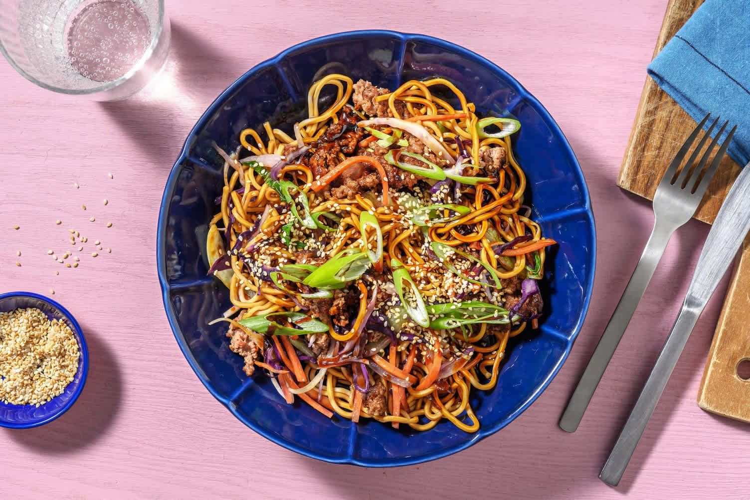 Nouilles au bœuf à la sauce hoisin