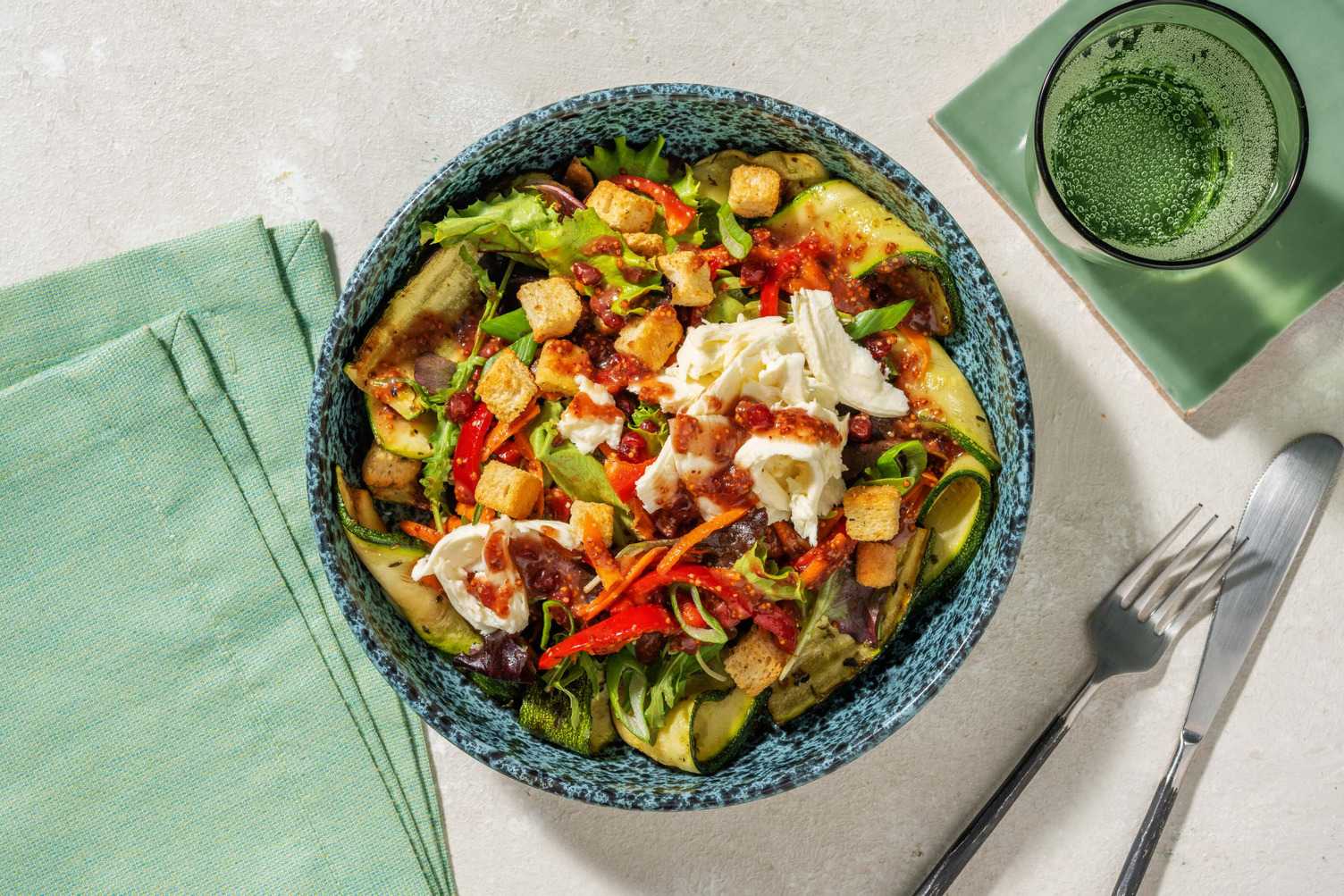Insalata di Zucchetti! mit Büffelmozzarella