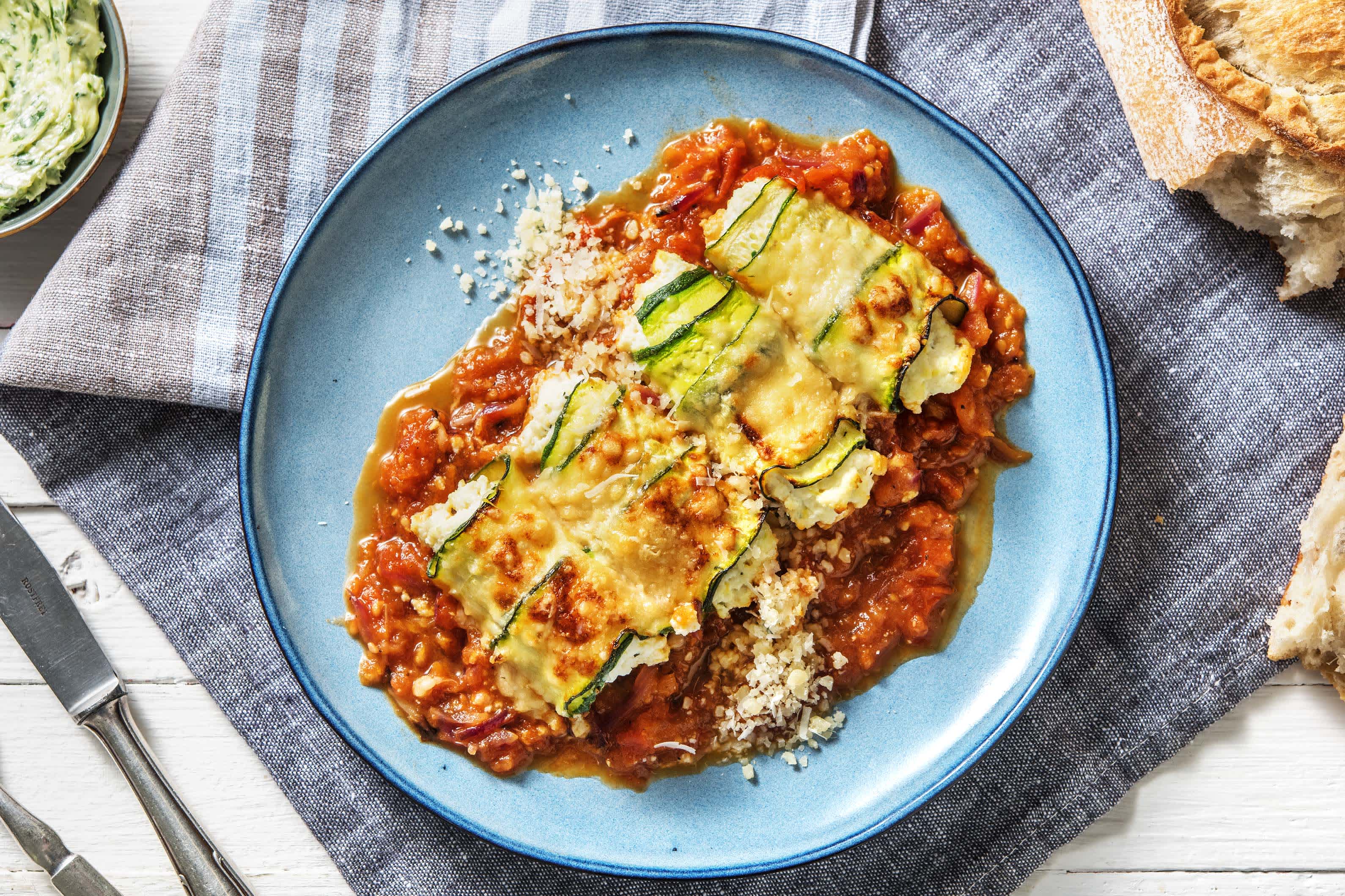 Involtini! Zucchiniröllchen mit Ricotta