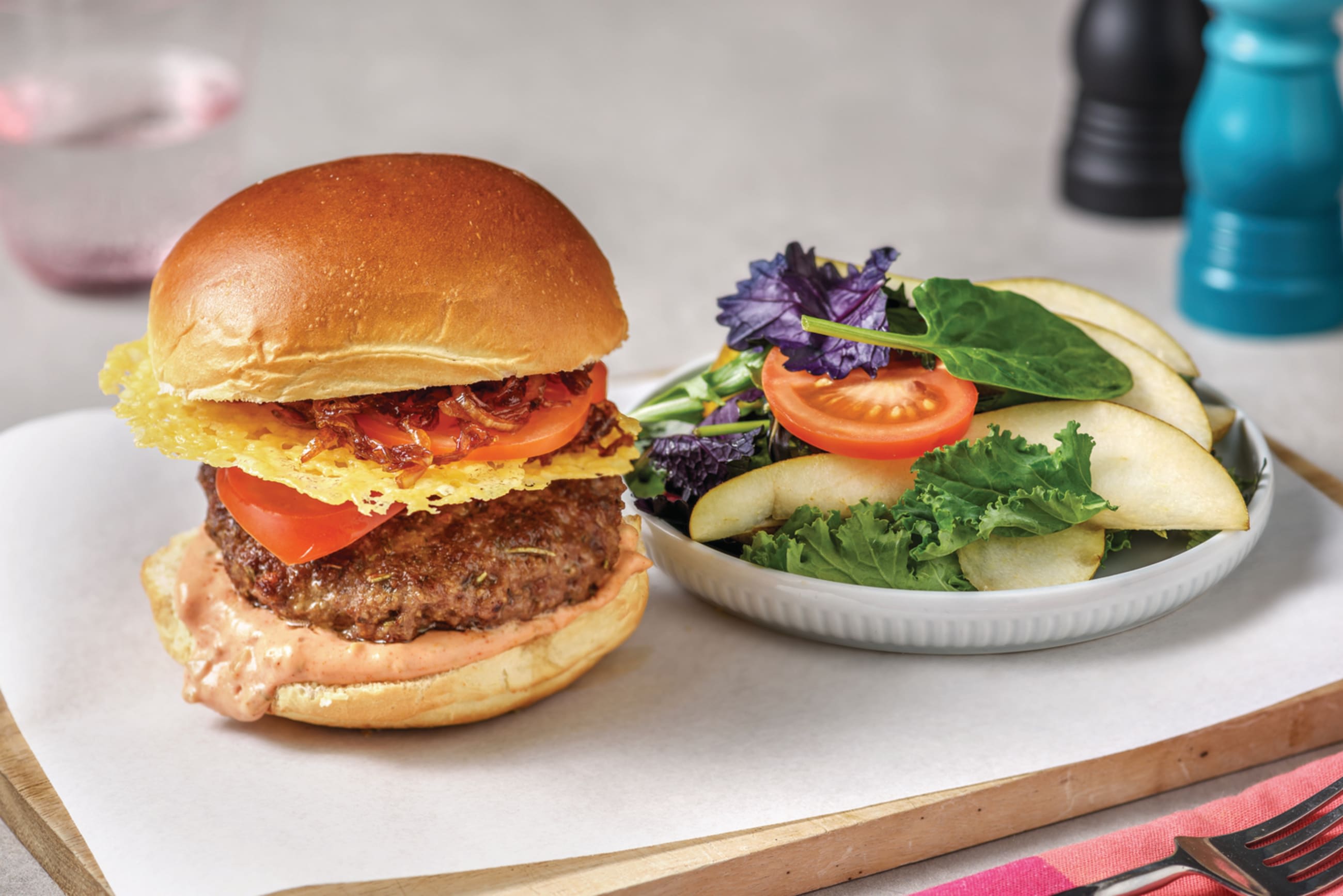 Italian Plant-Based Burger & Cheddar Crisps Burger