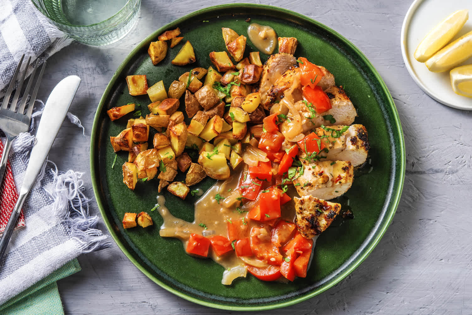 Italian Chicken with Pepper Pan Sauce