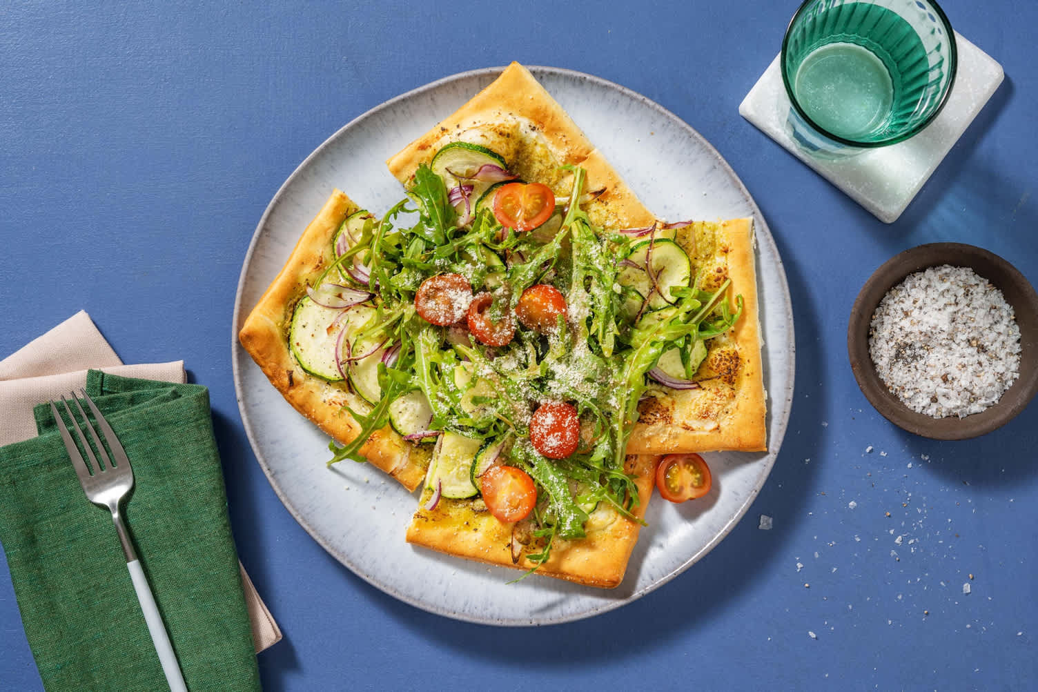 Italienische Sommertarte mit Ricotta & Zucchetti