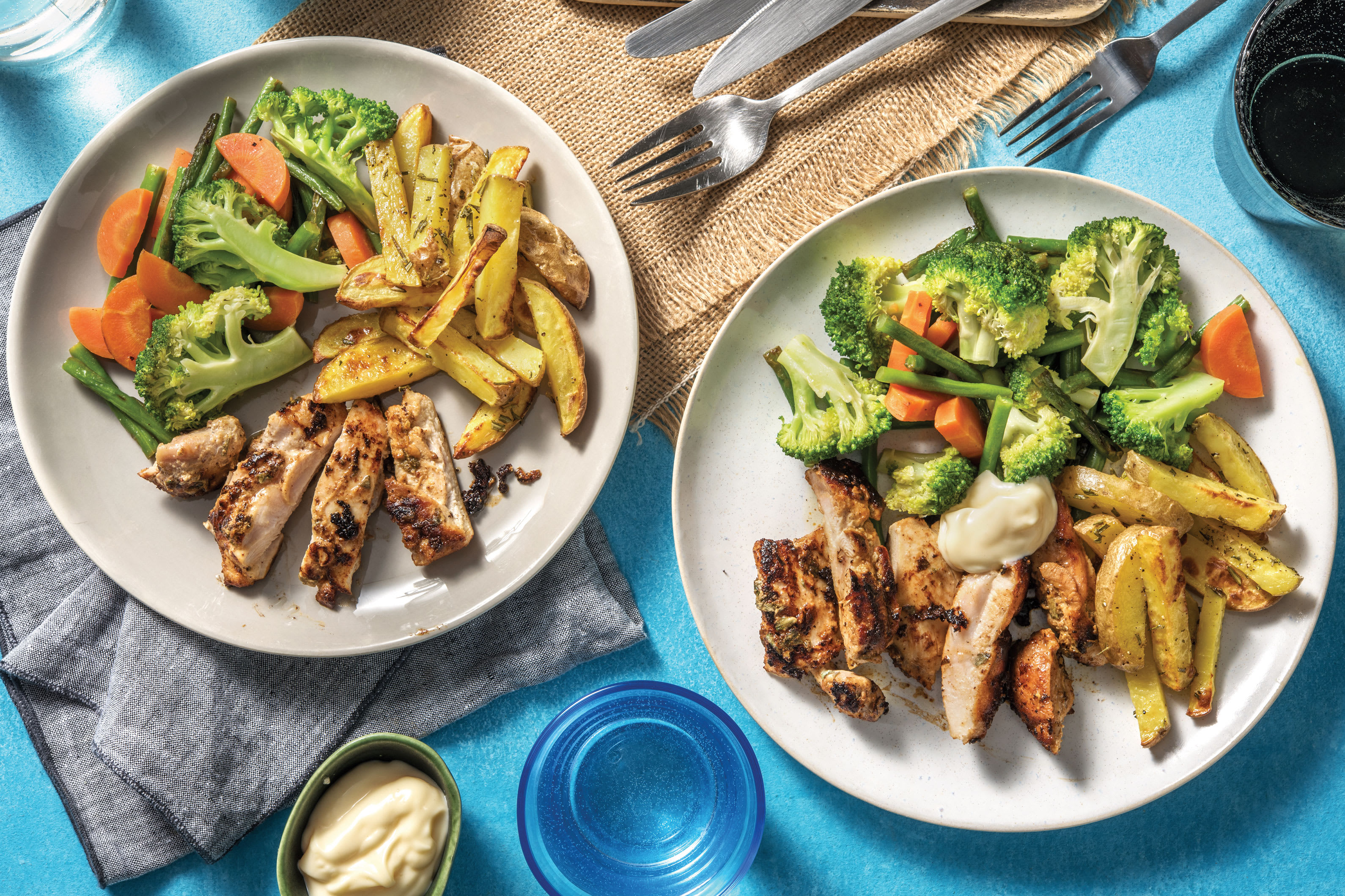 Oregano Chicken & Rosemary-Parmesan Fries