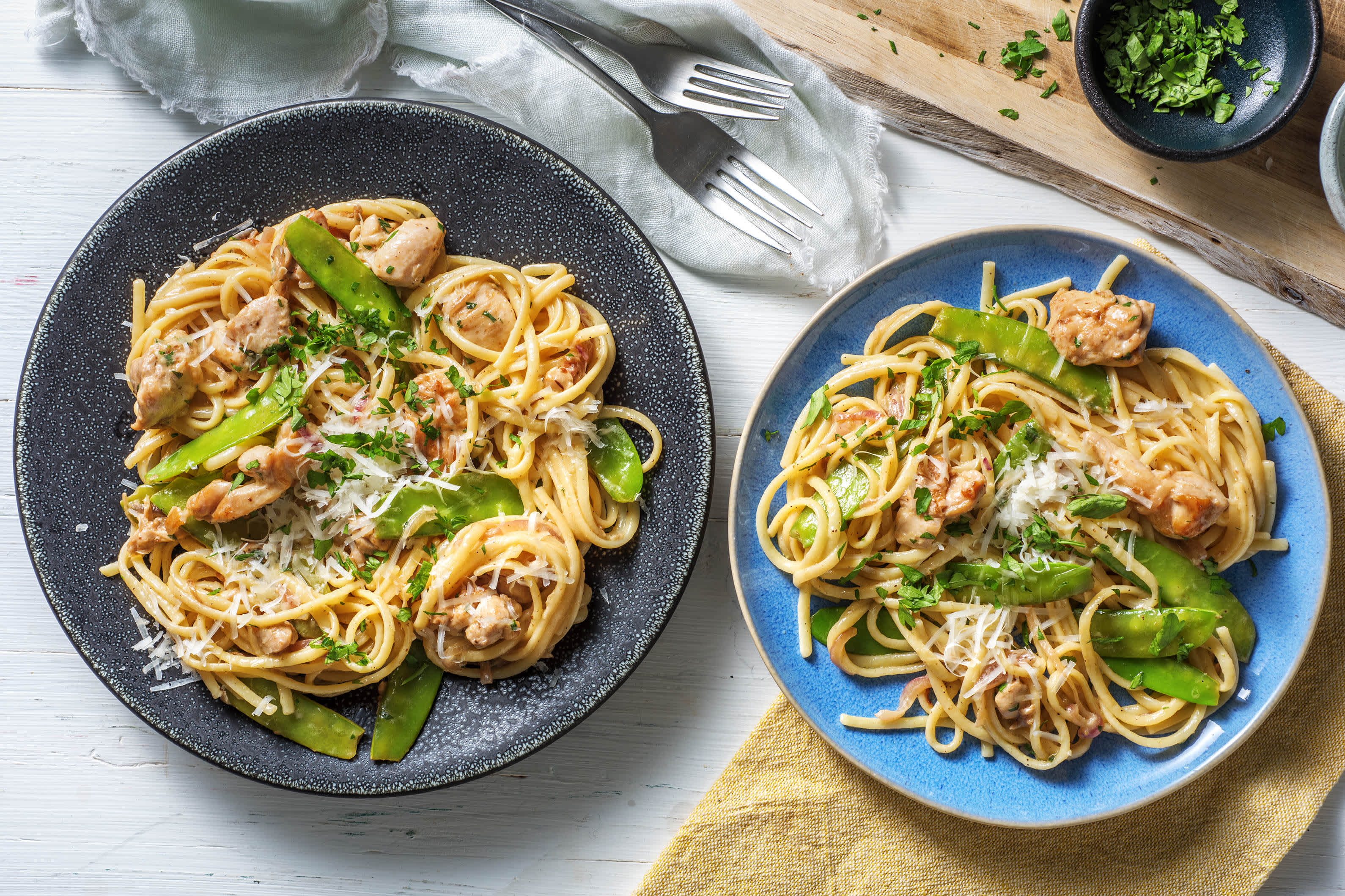 Lemony Chicken Linguine