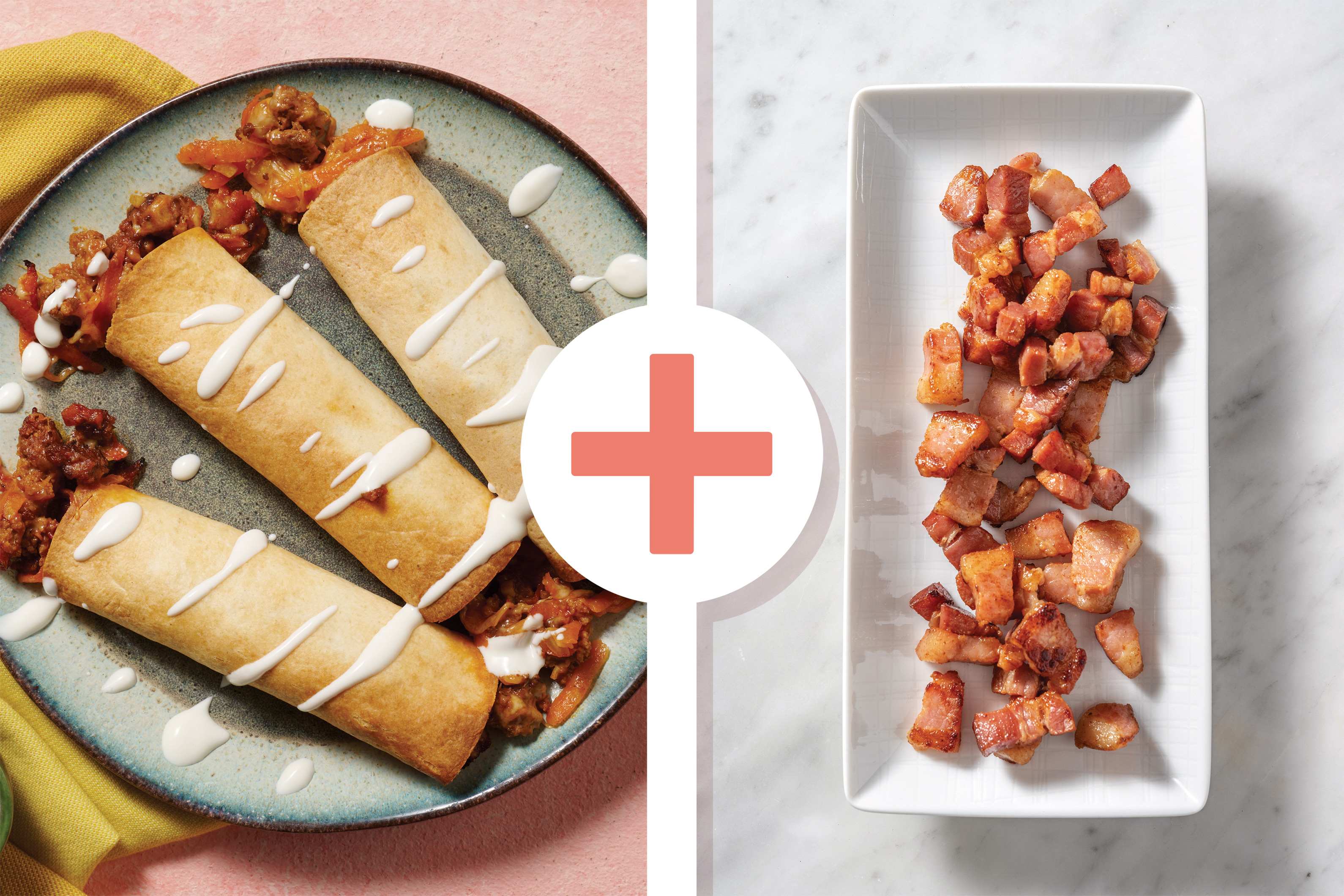 Mexican Beef, Bacon & Veggie Taquitos
