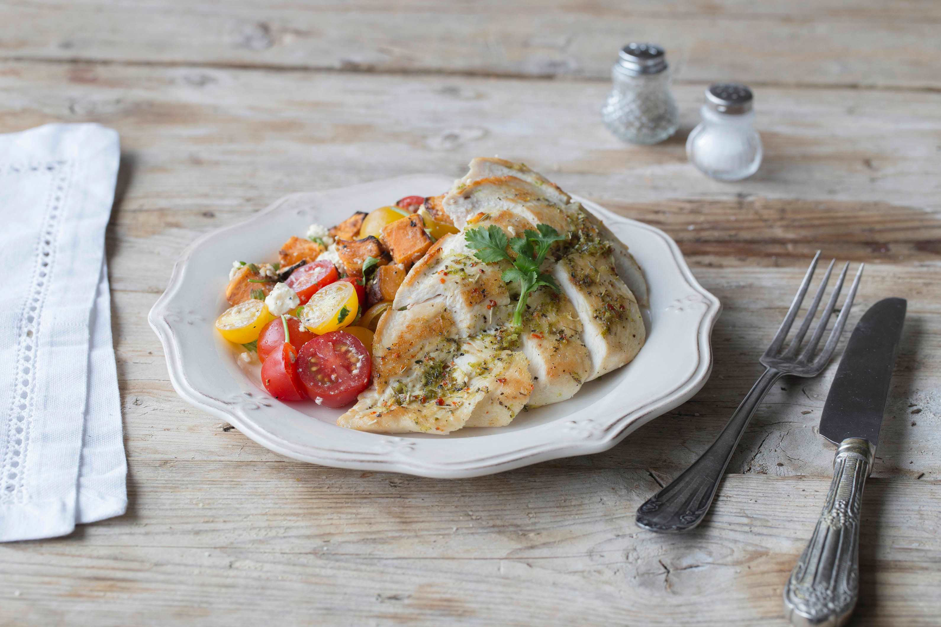 Mexican Tomato Jumble with Spiced Citrus Chicken