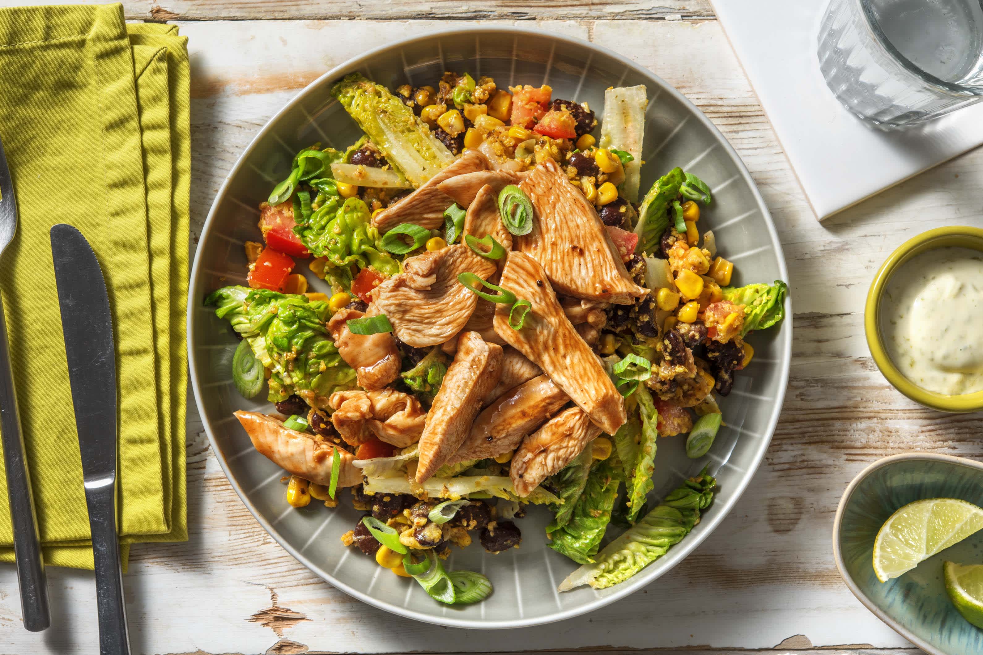 Mexikanischer Salat mit BBQ-Poulet