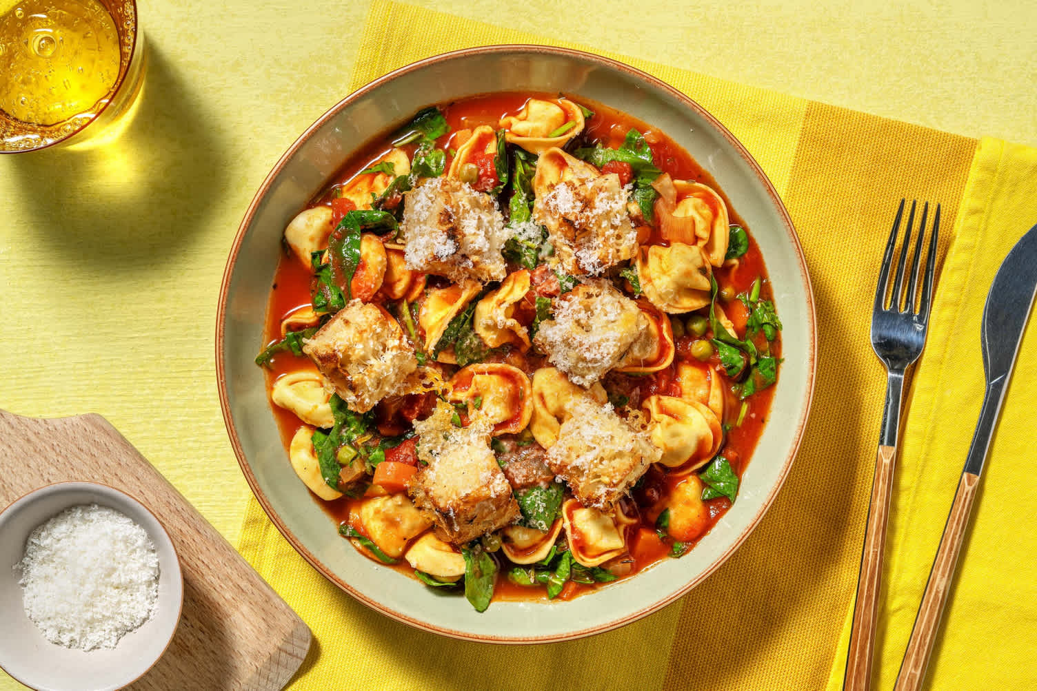 Soupe de tortellinis façon minestrone