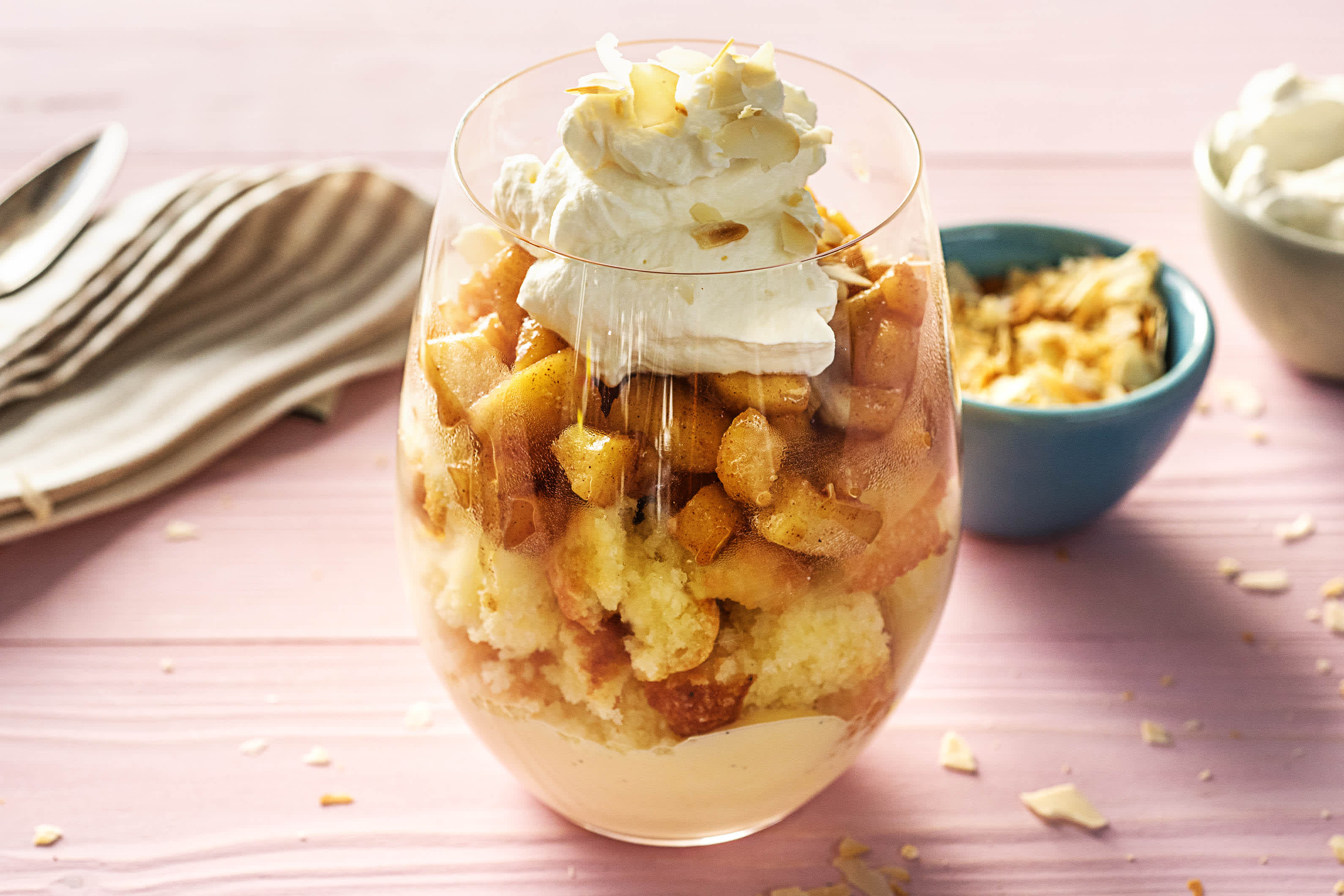 Mini-trifle et muffin à la vanille