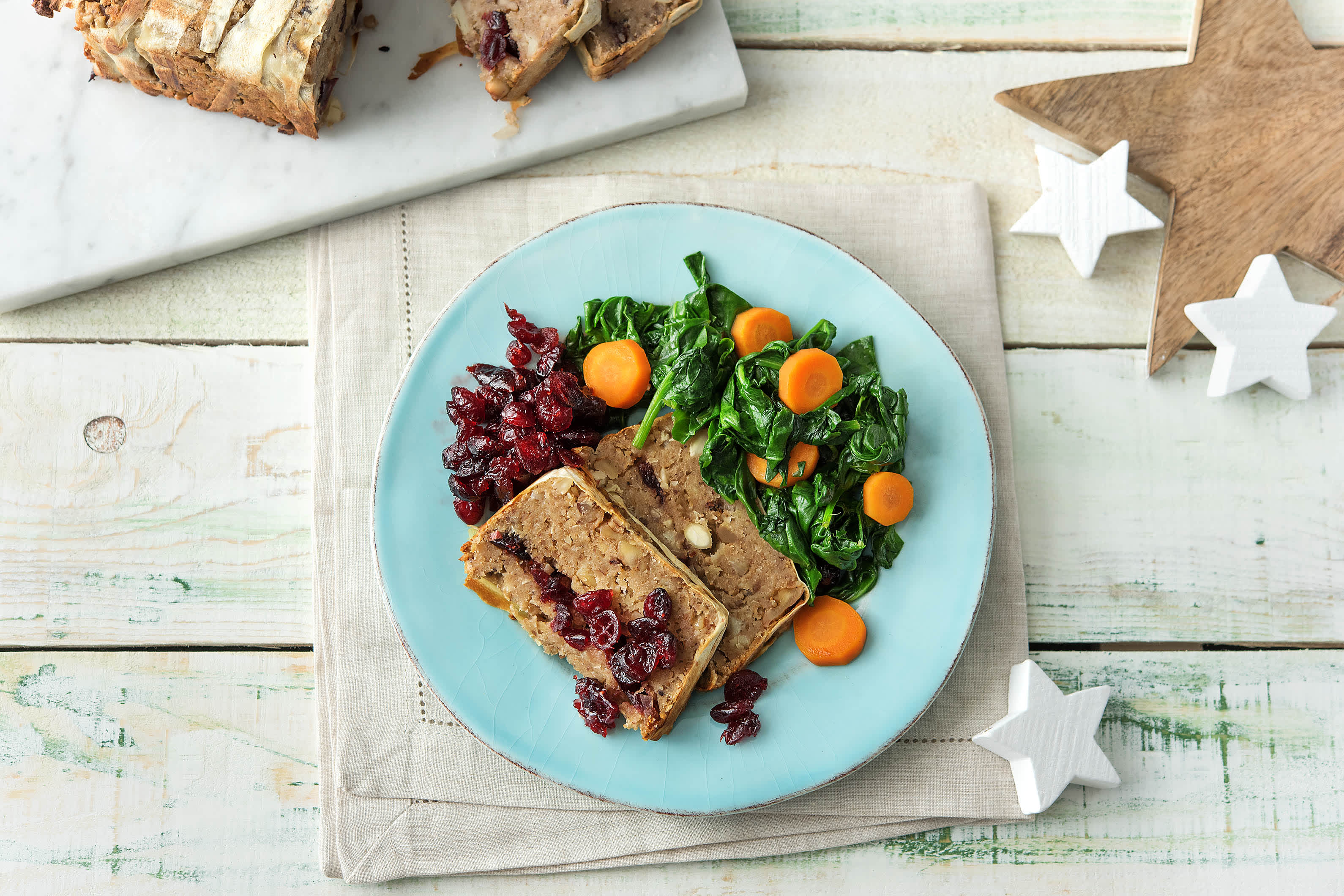 Nussbraten mit Cranberryfüllung