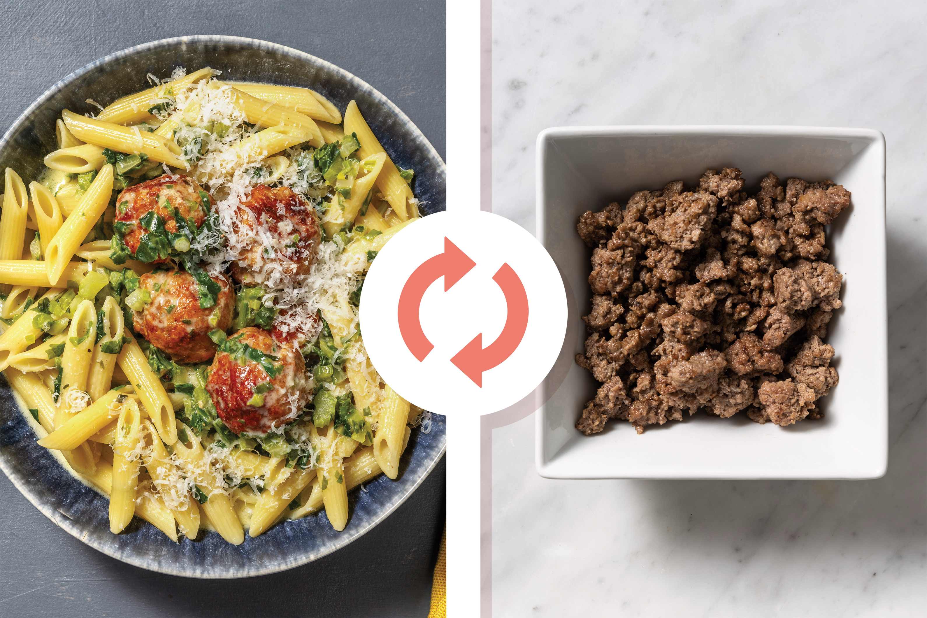 Nostalgic One-Pot Beef Meatball Penne
