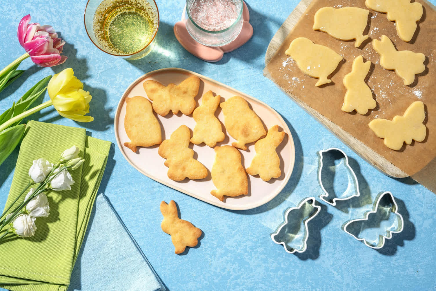 Osterplätzchen mit Keksausstechern