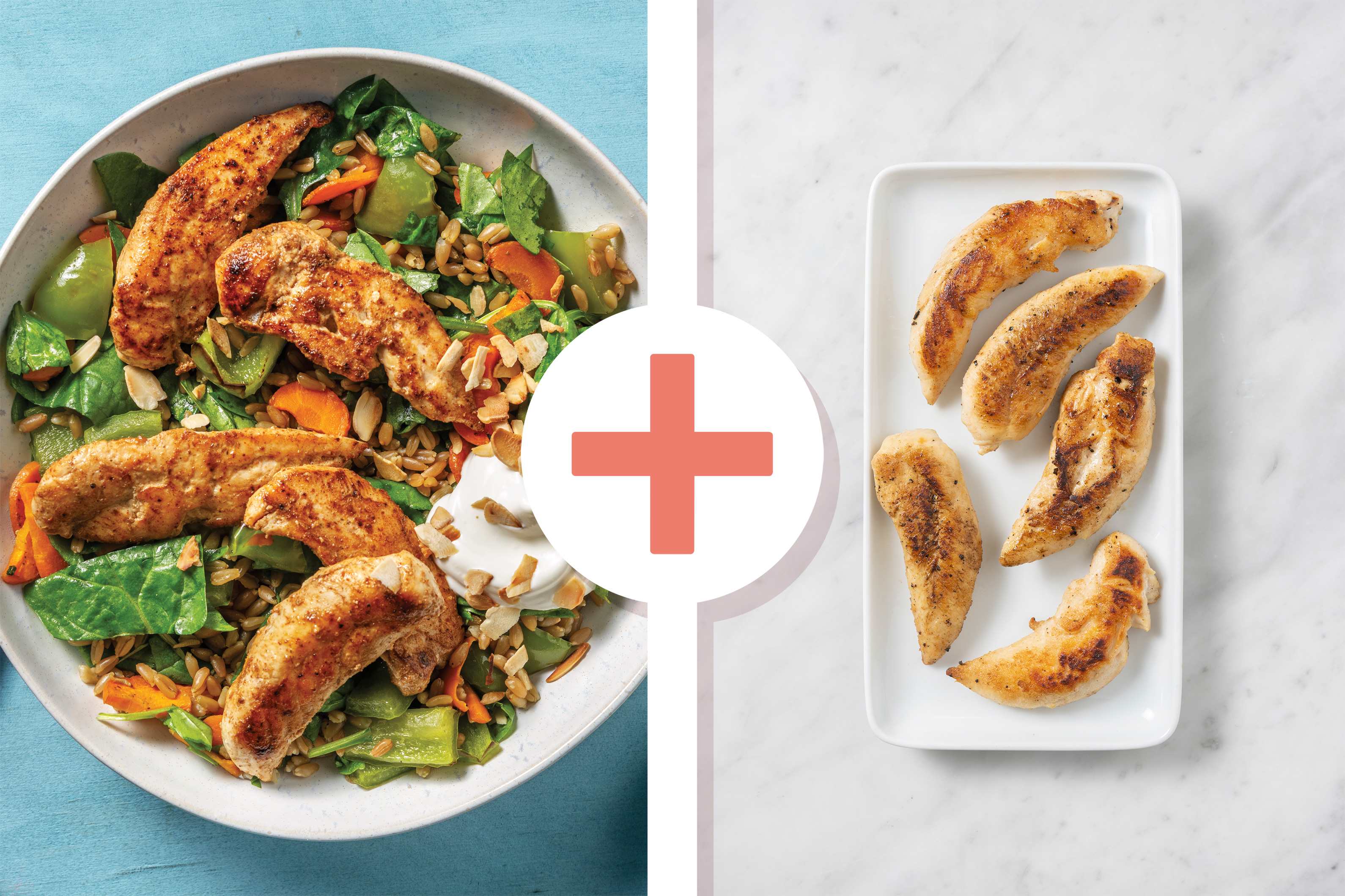 Double Nan's Chicken & Roast Veggie Freekeh
