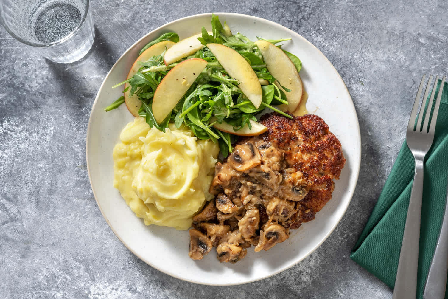 Porc Salisbury et purée de pommes de terre