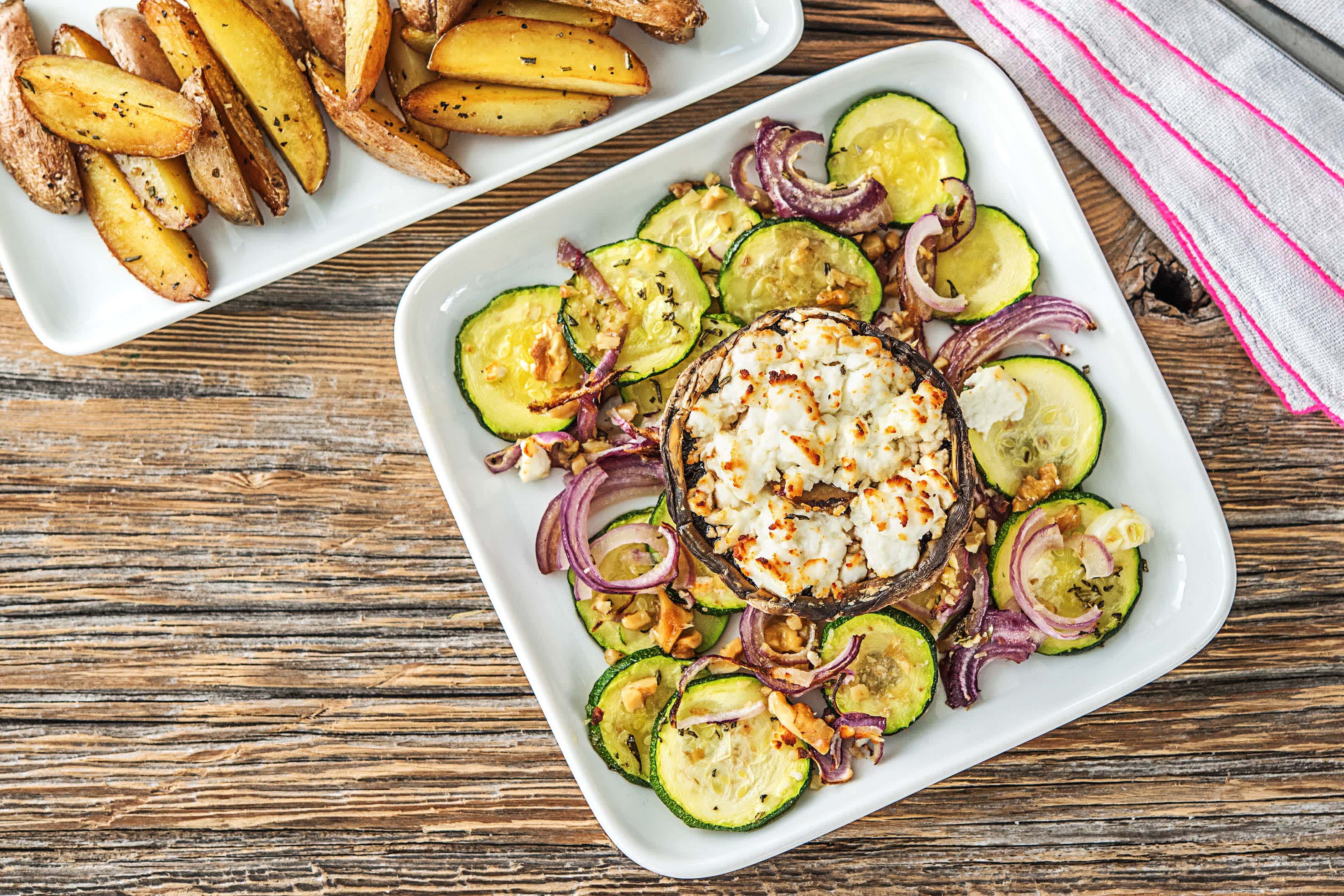 Portobello uit de oven met verse rozemarijn