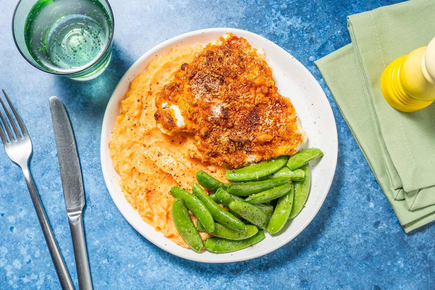 Poulet en croûte de cheddar