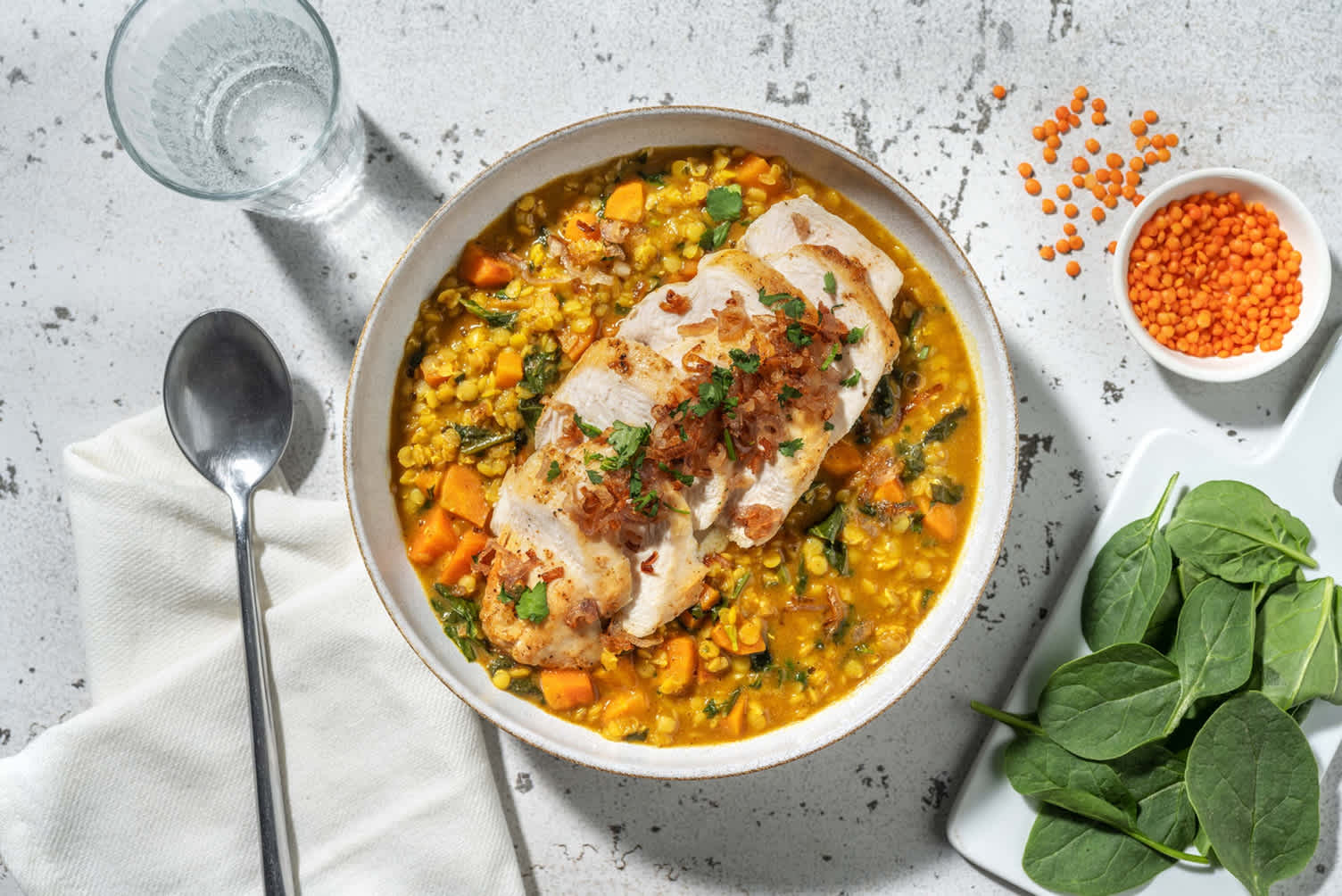 Repas futé : Double poulet et dal