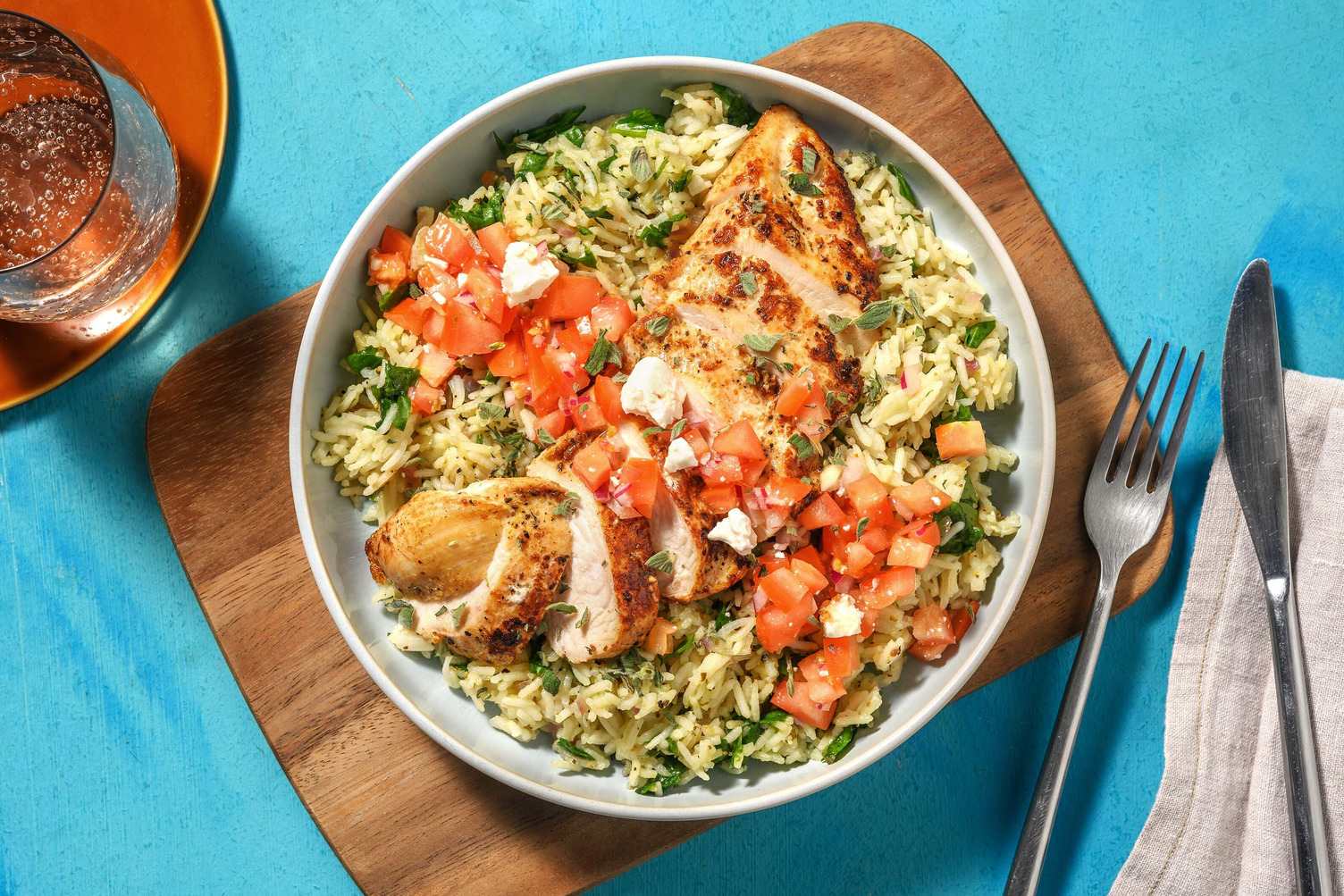 Poulet et riz façon méditerranéenne
