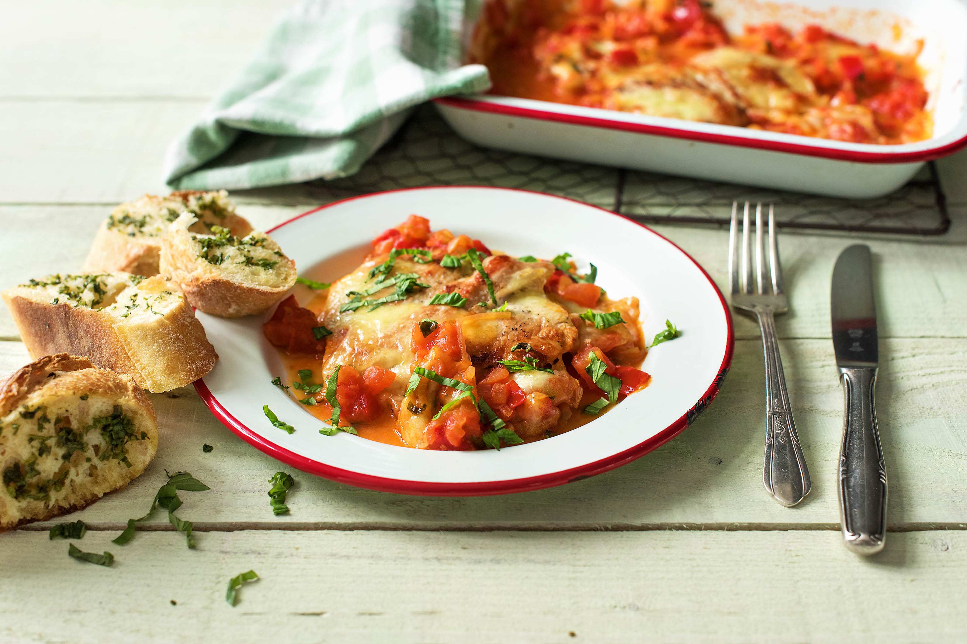 Putenbrust à la Caprese