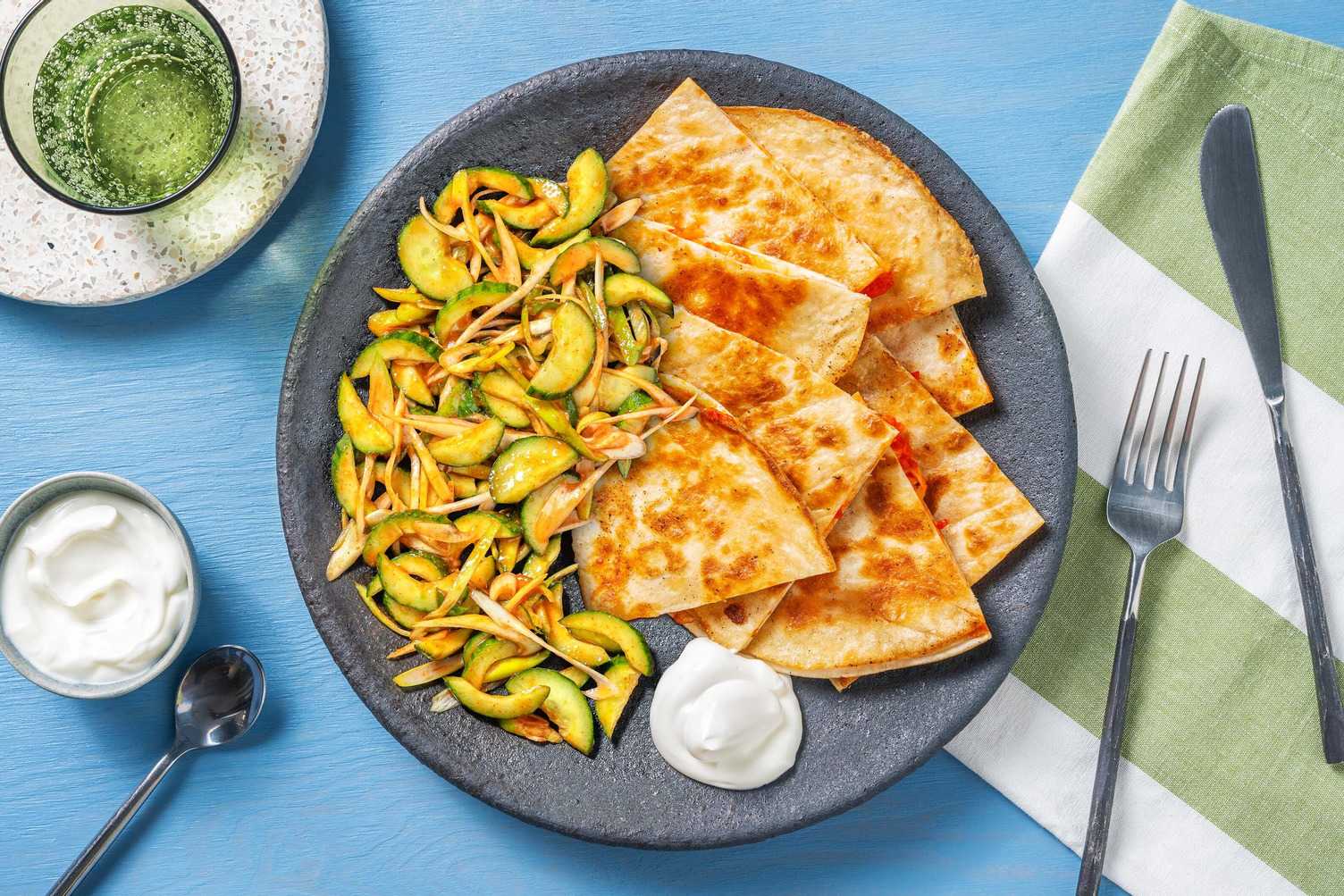 Quesadilla's met kimchisaus