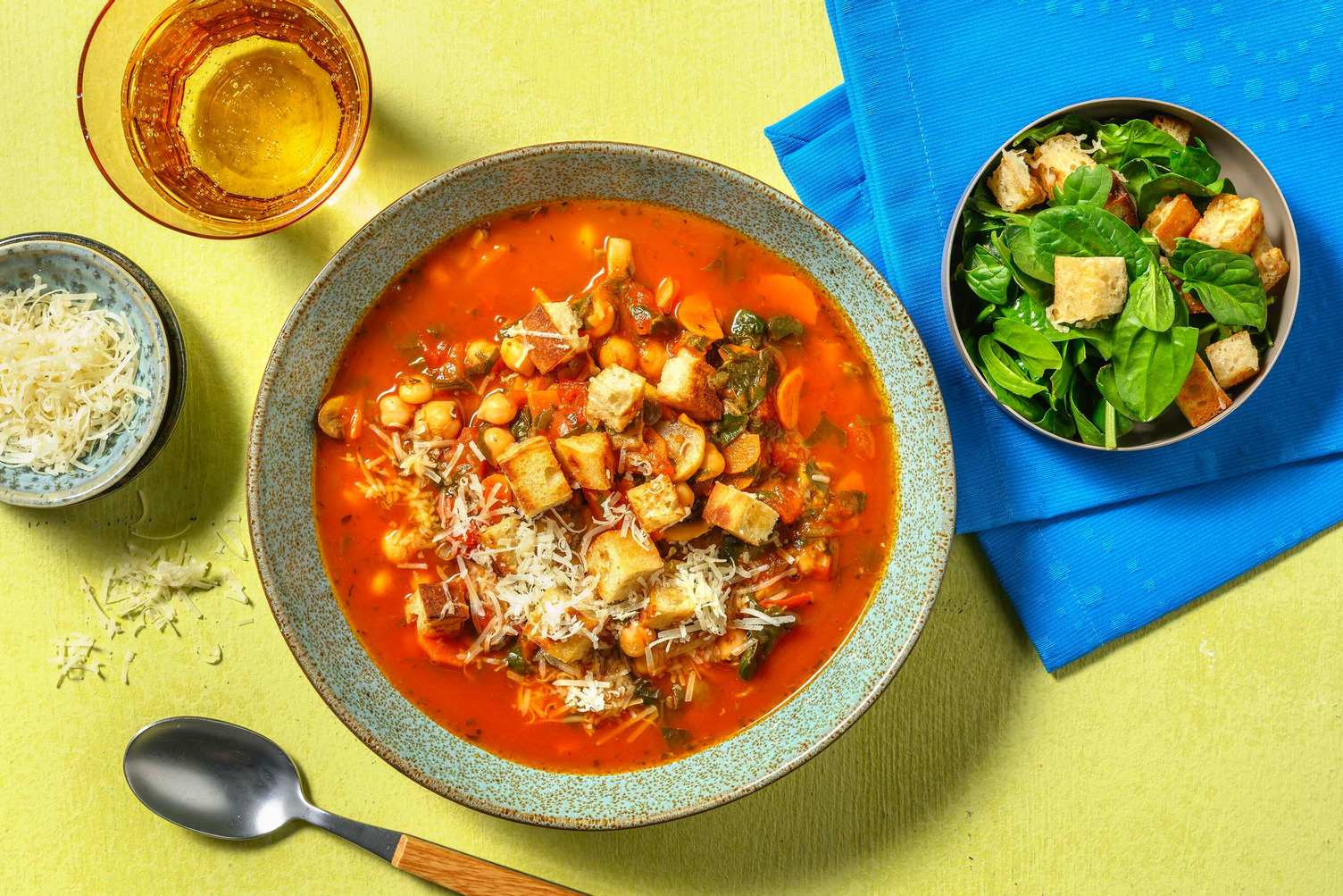 Ragoût ribollita aux pois chiches et au poulet