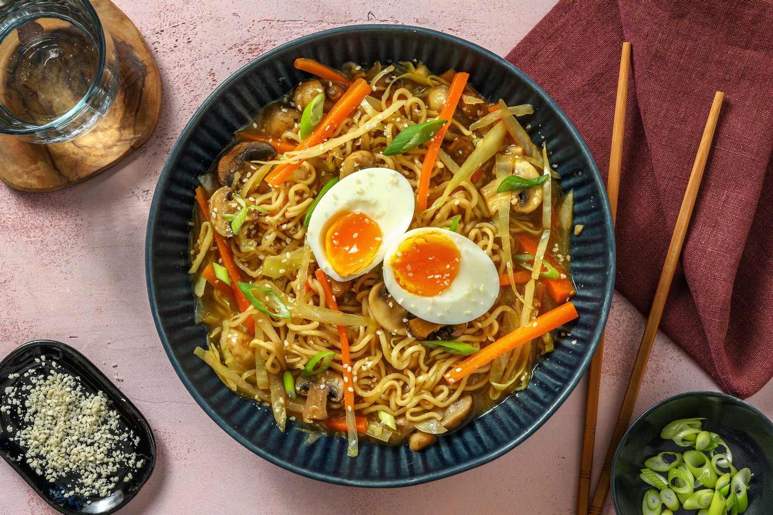 Ramen végétarien express aux champignons