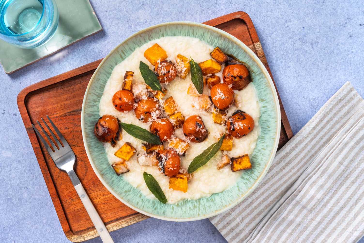 Risotto à la courge rôtie et à la ricotta