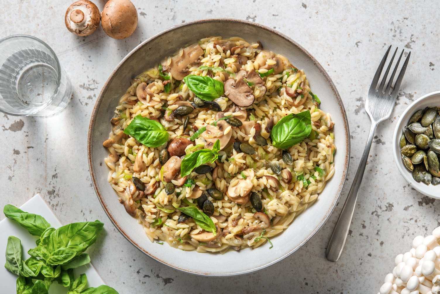 Paddenstoelenrisotto van orzo