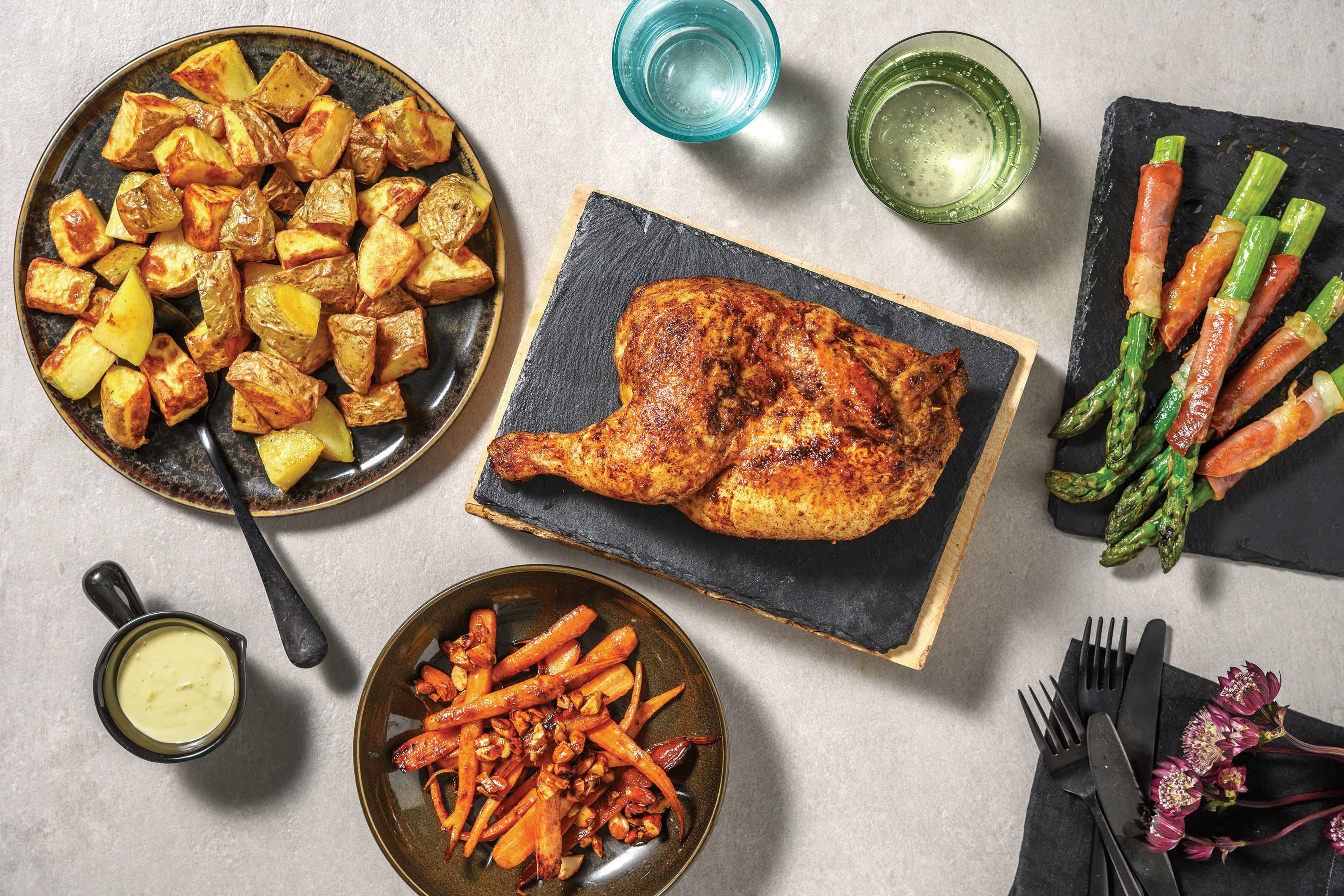 Roast Chicken & Duck Fat Potatoes