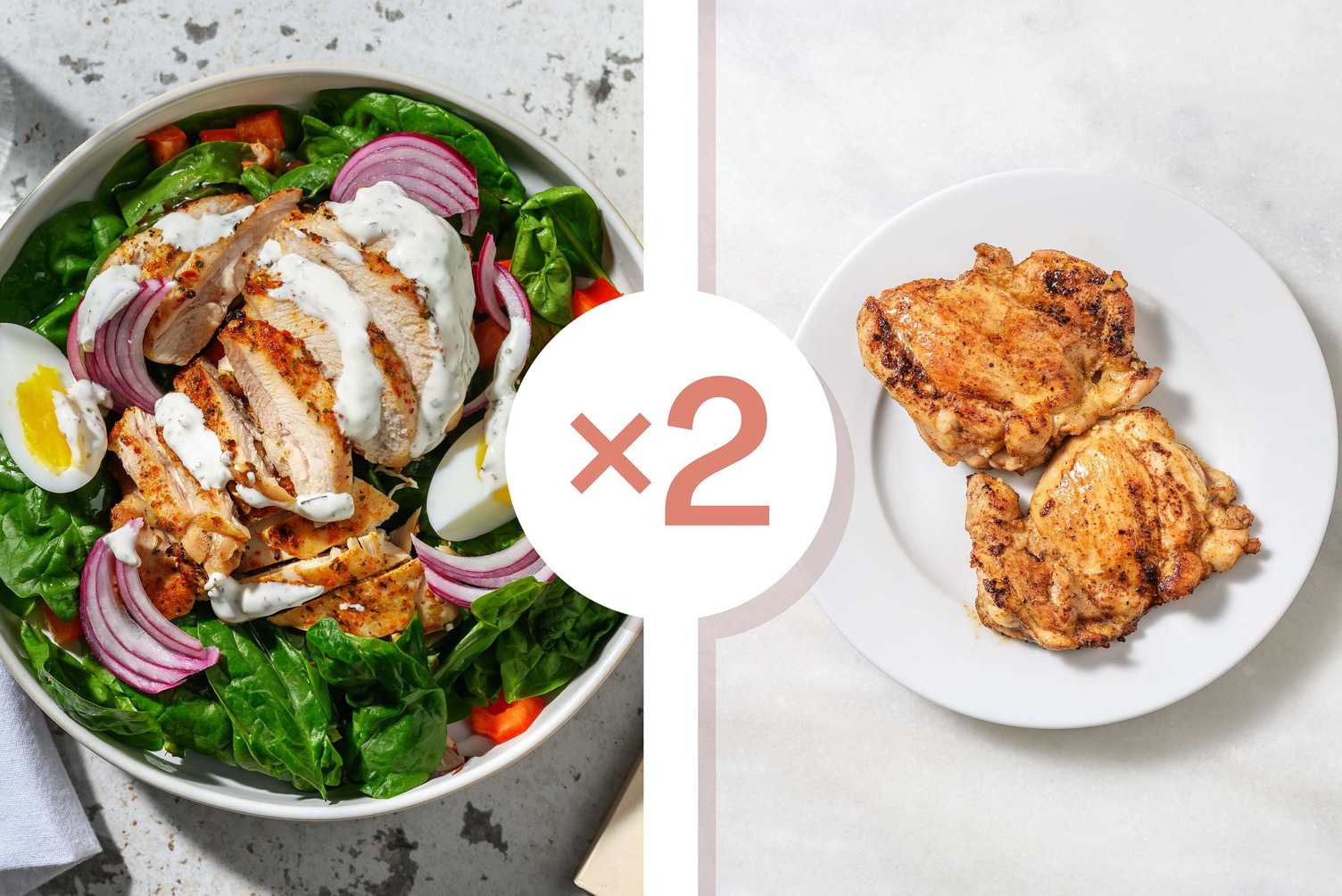 Salade de poulet BBQ double