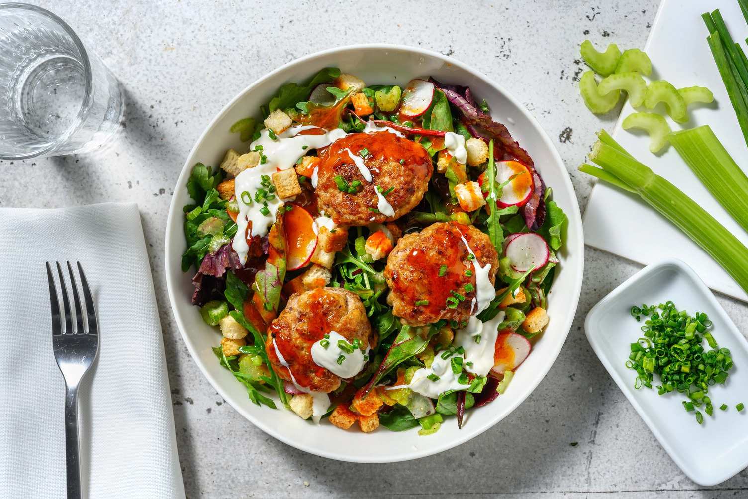 Salades de galettes de poulet