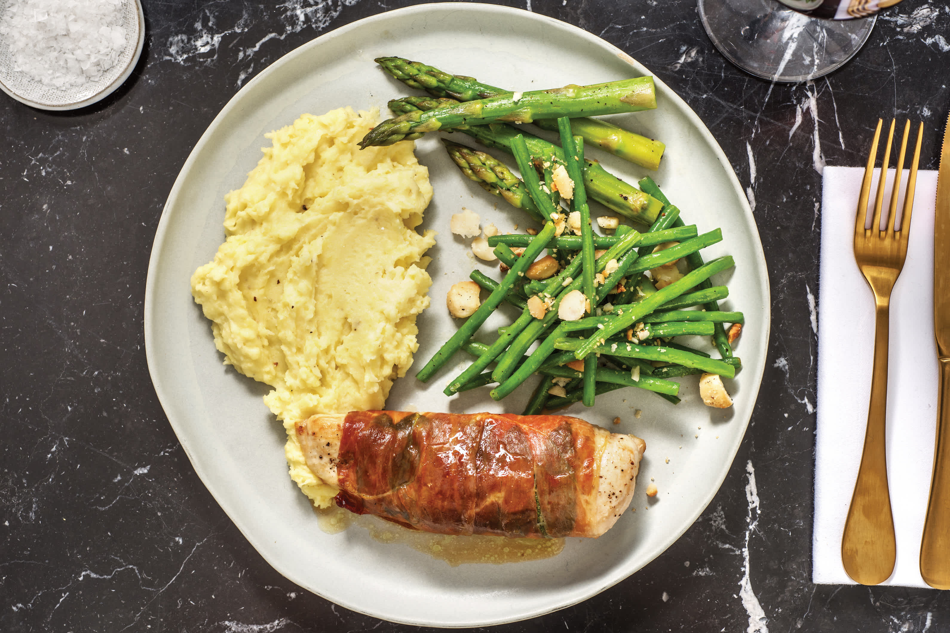 Saltimbocca Chicken & Truffle Parmesan Mash