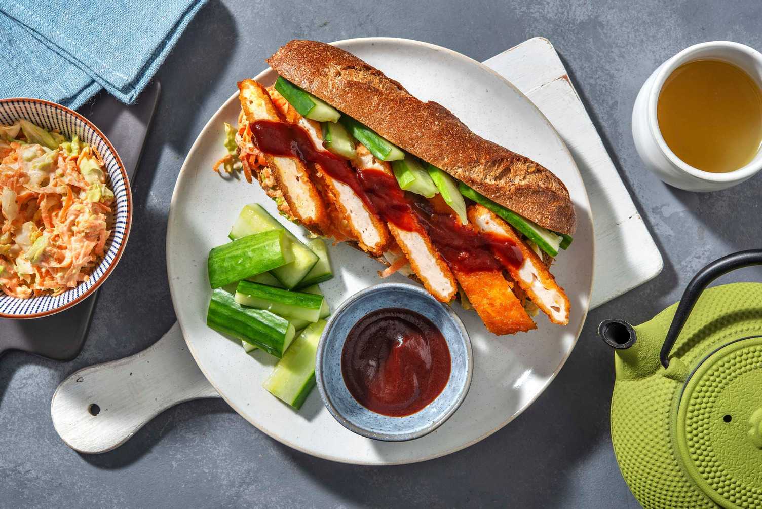 Sandwich d'escalope de porc croustillante à la japonaise