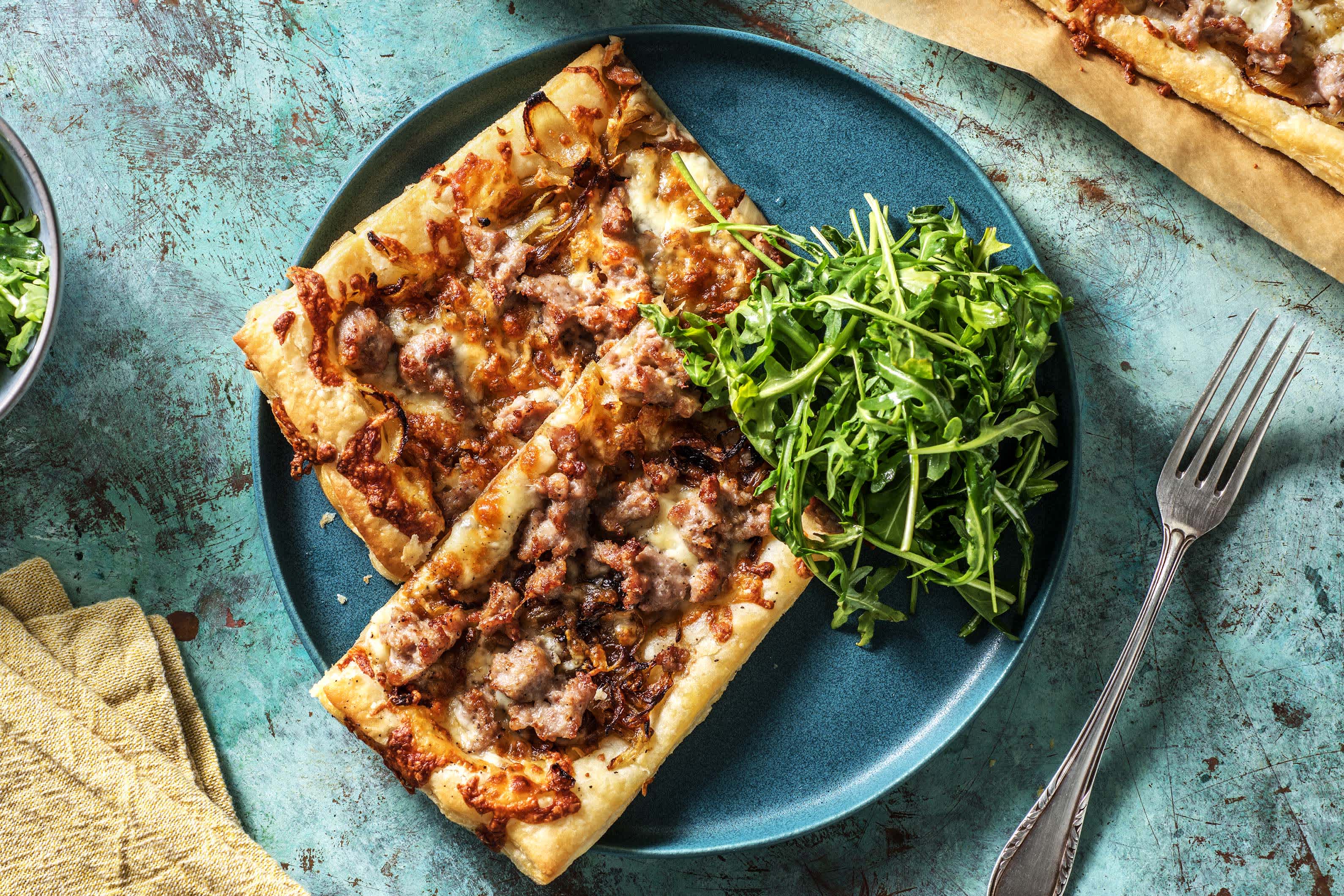 Sausage & Caramelised Onion Tart