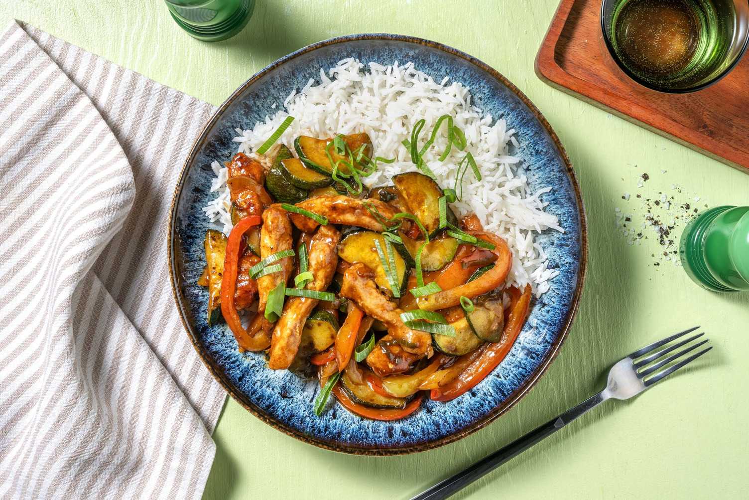 Sauté de porc et de poivrons