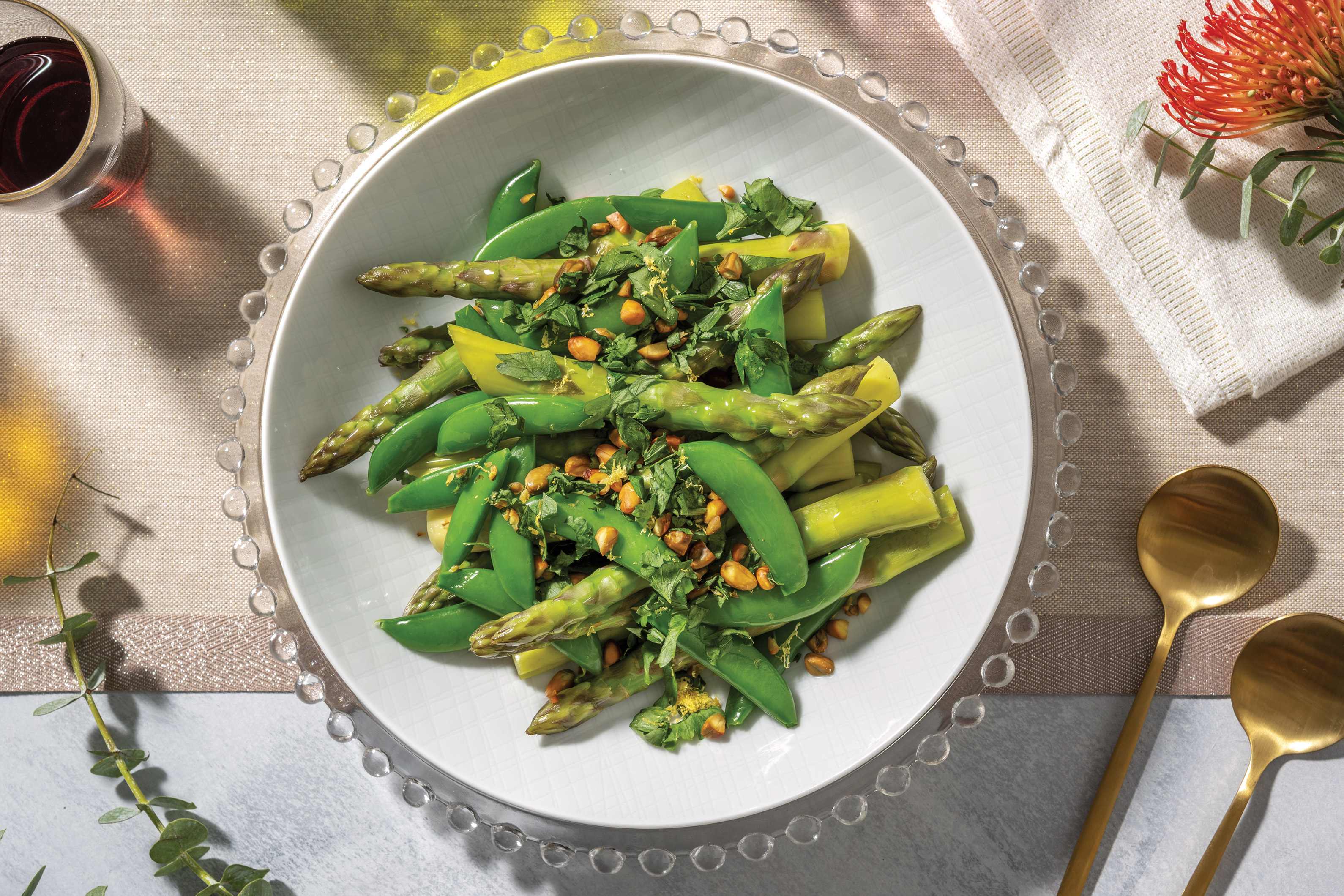 Sautéed Asparagus & Snow Peas