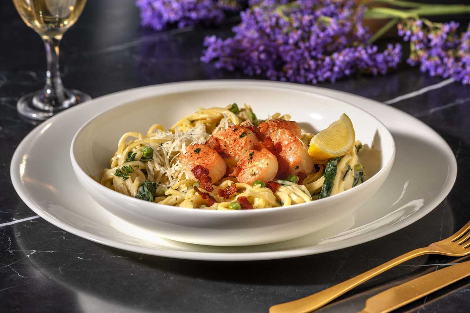 Scallop and Bacon Linguine