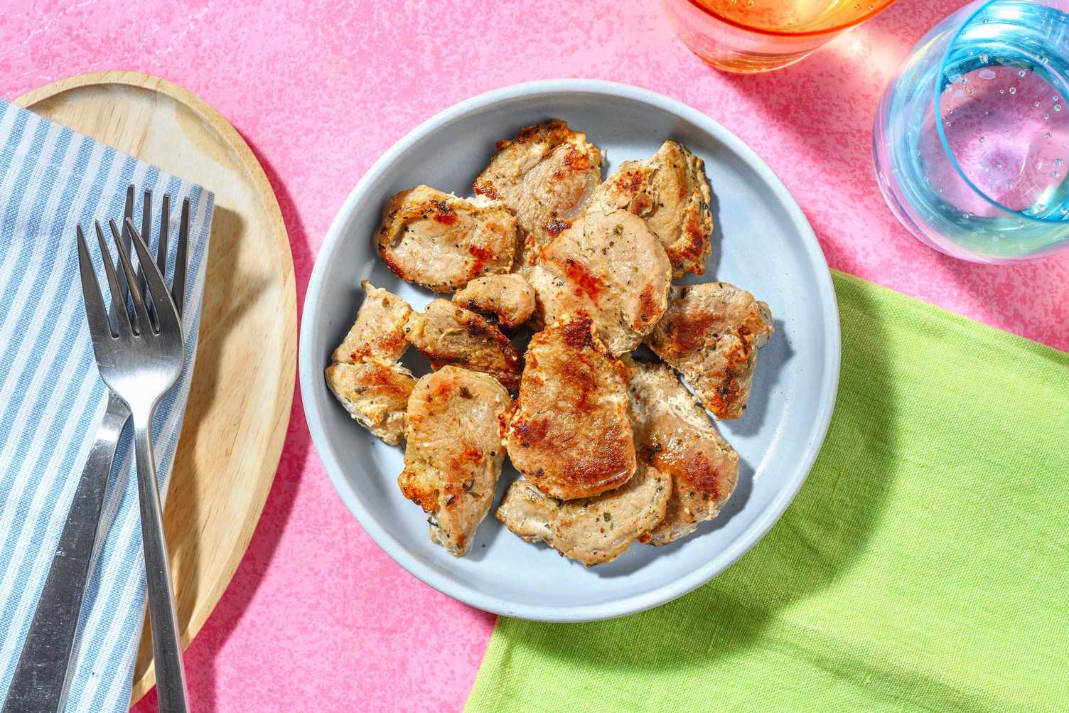 Schweinefiletspitzen in Rosmarinmarinade