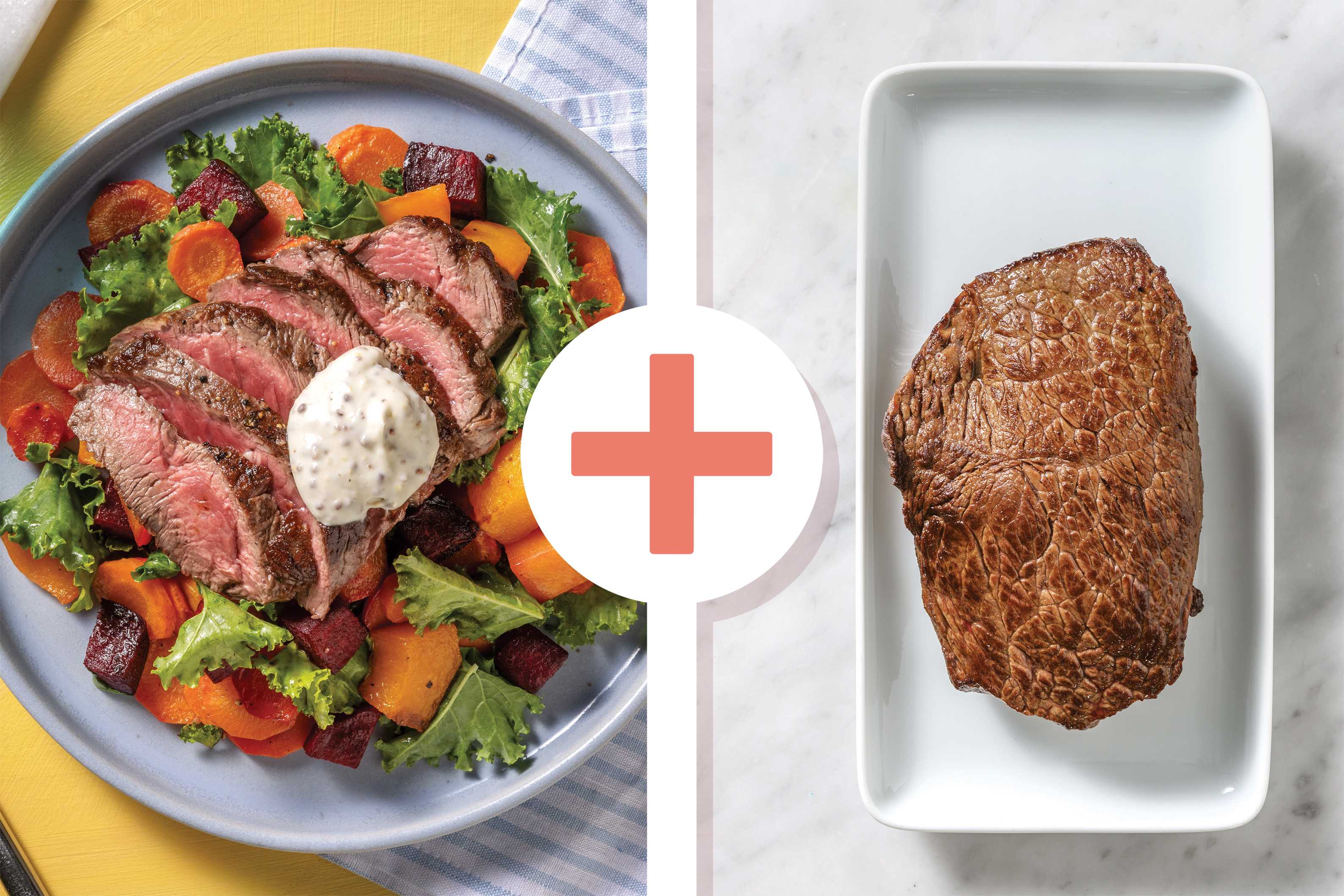 Double Beef Rump & Easy-Prep Pumpkin-Kale Medley