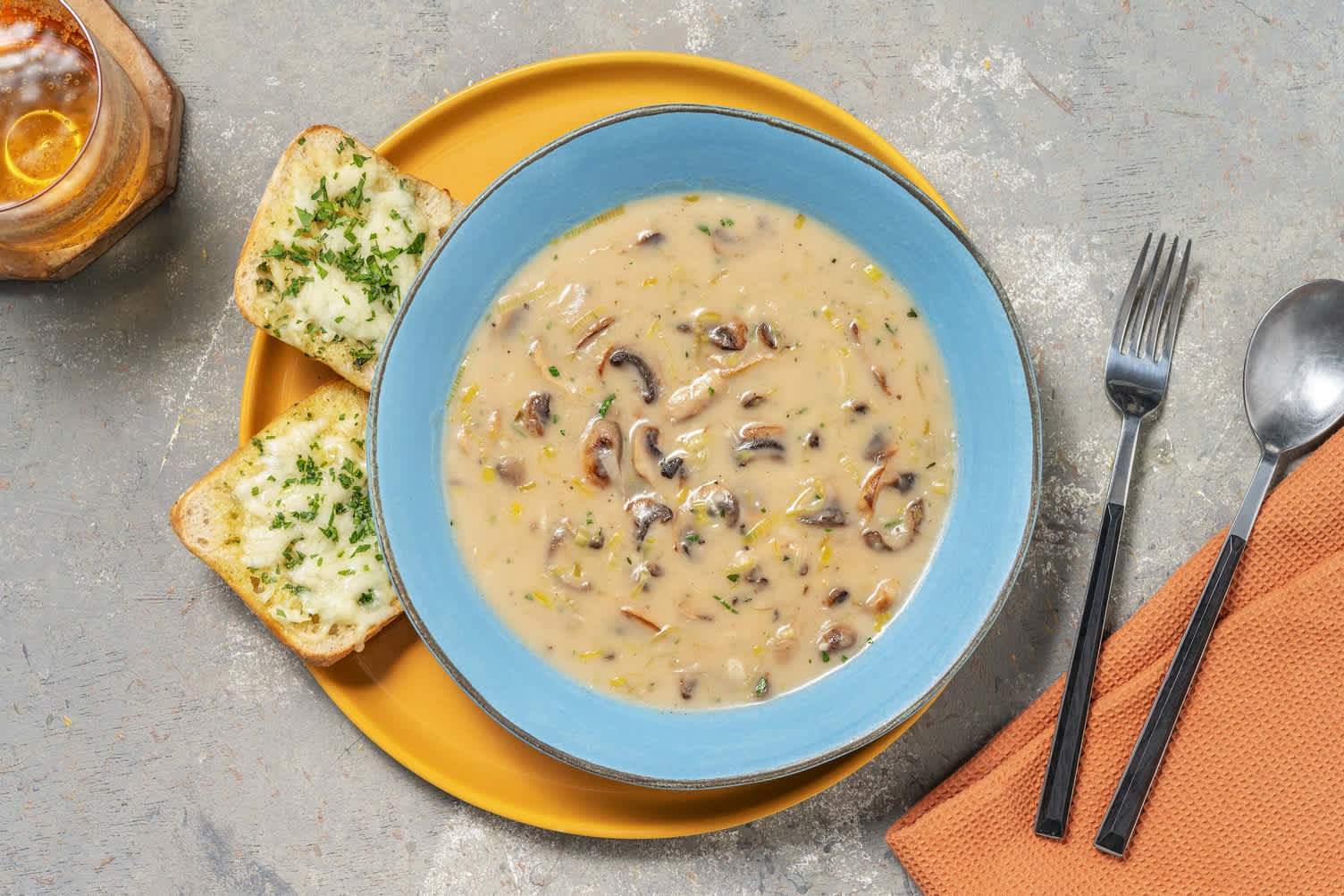 Soupe crémeuse aux champignons
