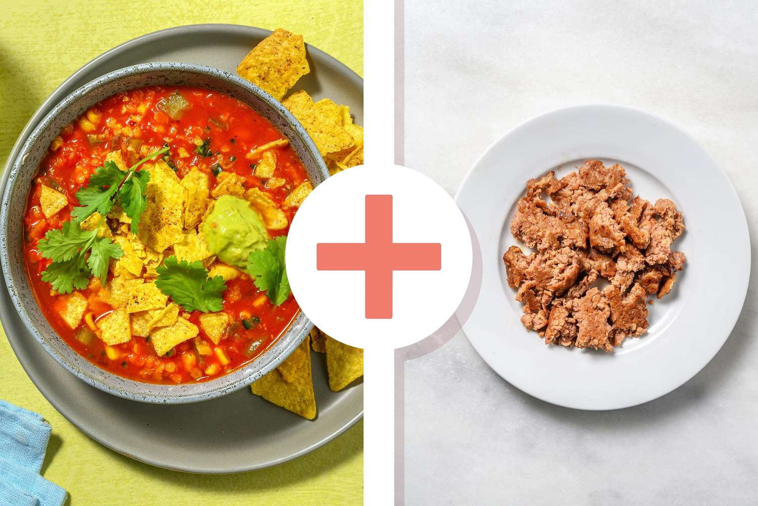 Tex-Mex Beyond Meat® and Lentil Tortilla Soup