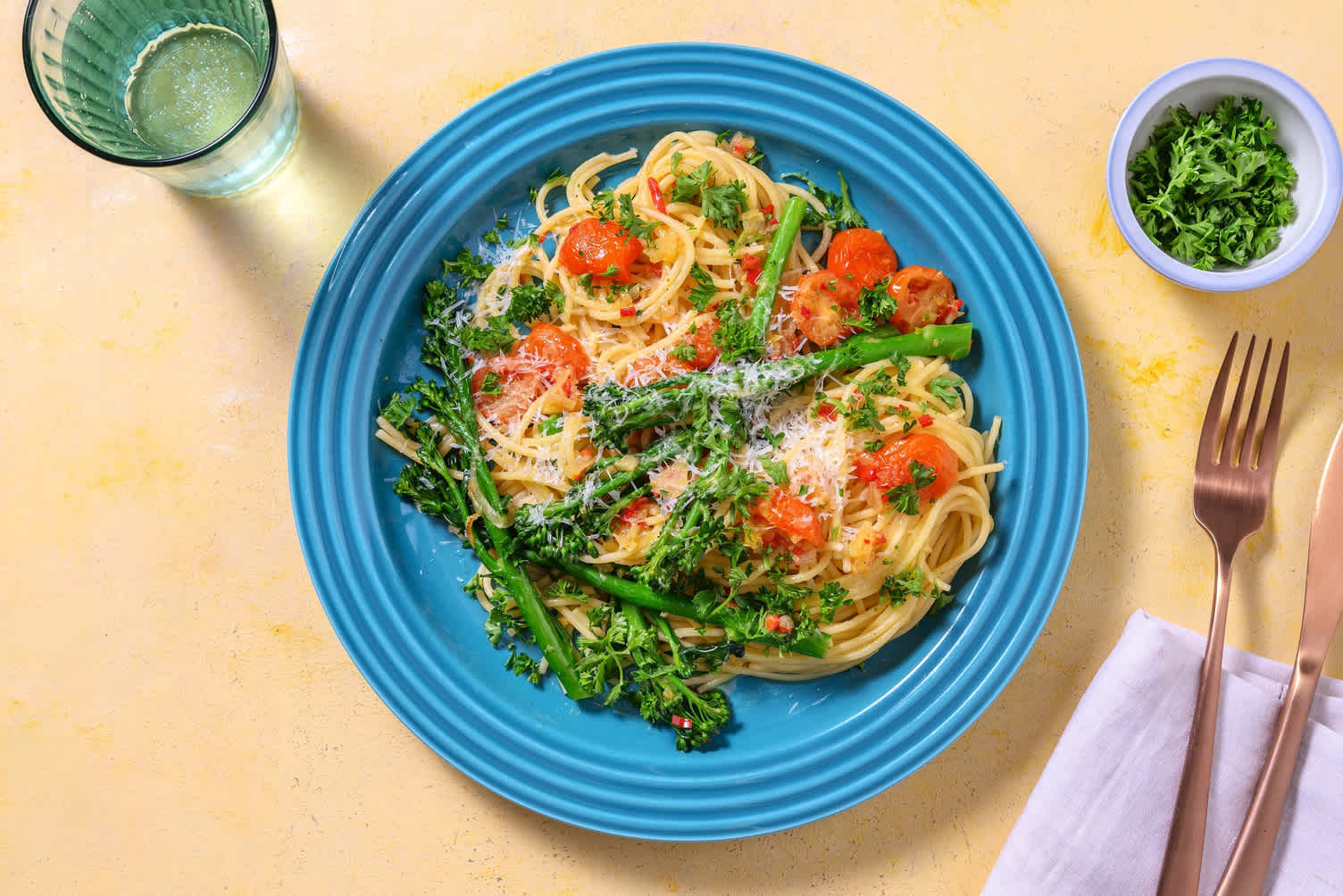 Spaghetti frais aglio e olio