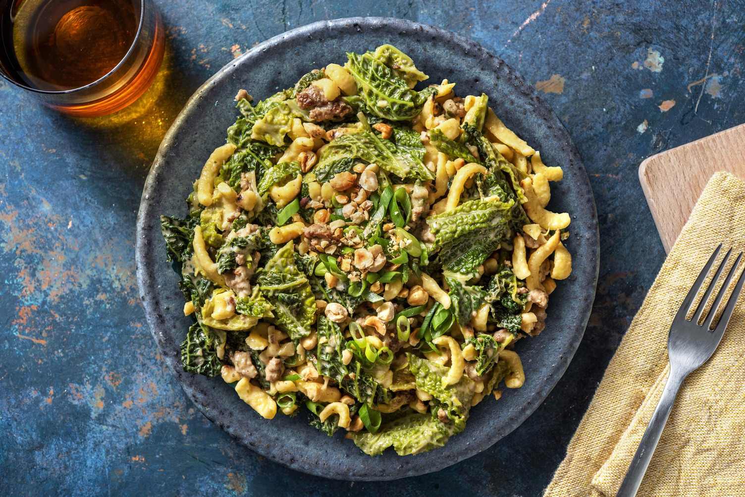 Schnelle Spätzle-Hack-Pfanne mit Wirsing