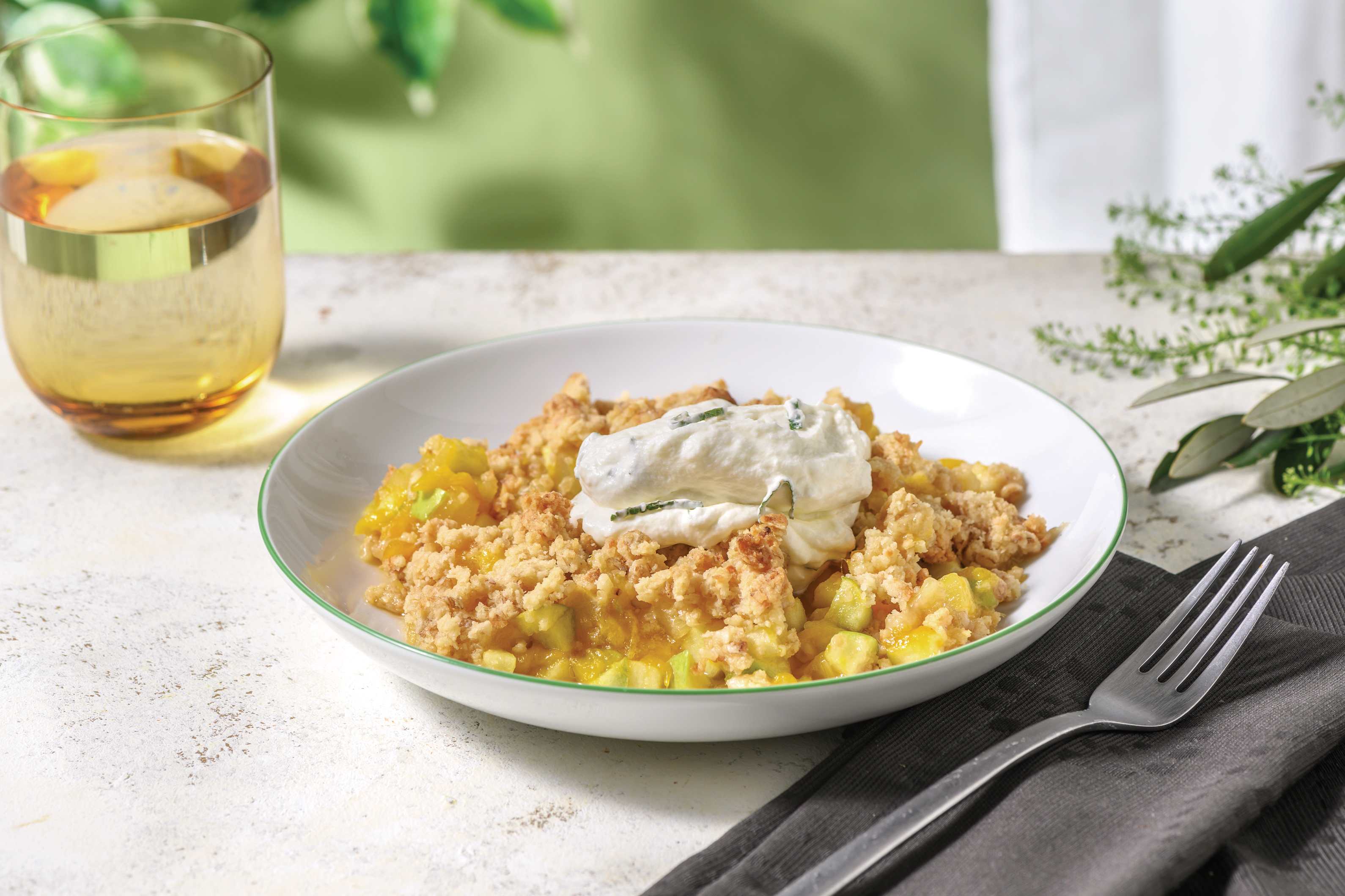 Summer Mango & Pineapple Crumble