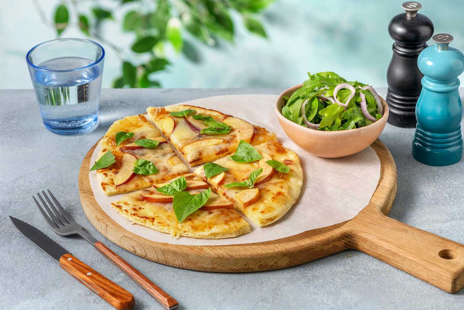 Pizza estivale sur pita