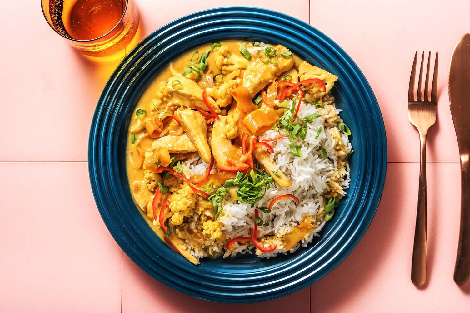 Süßes Aprikosen-Hähnchen-Curry