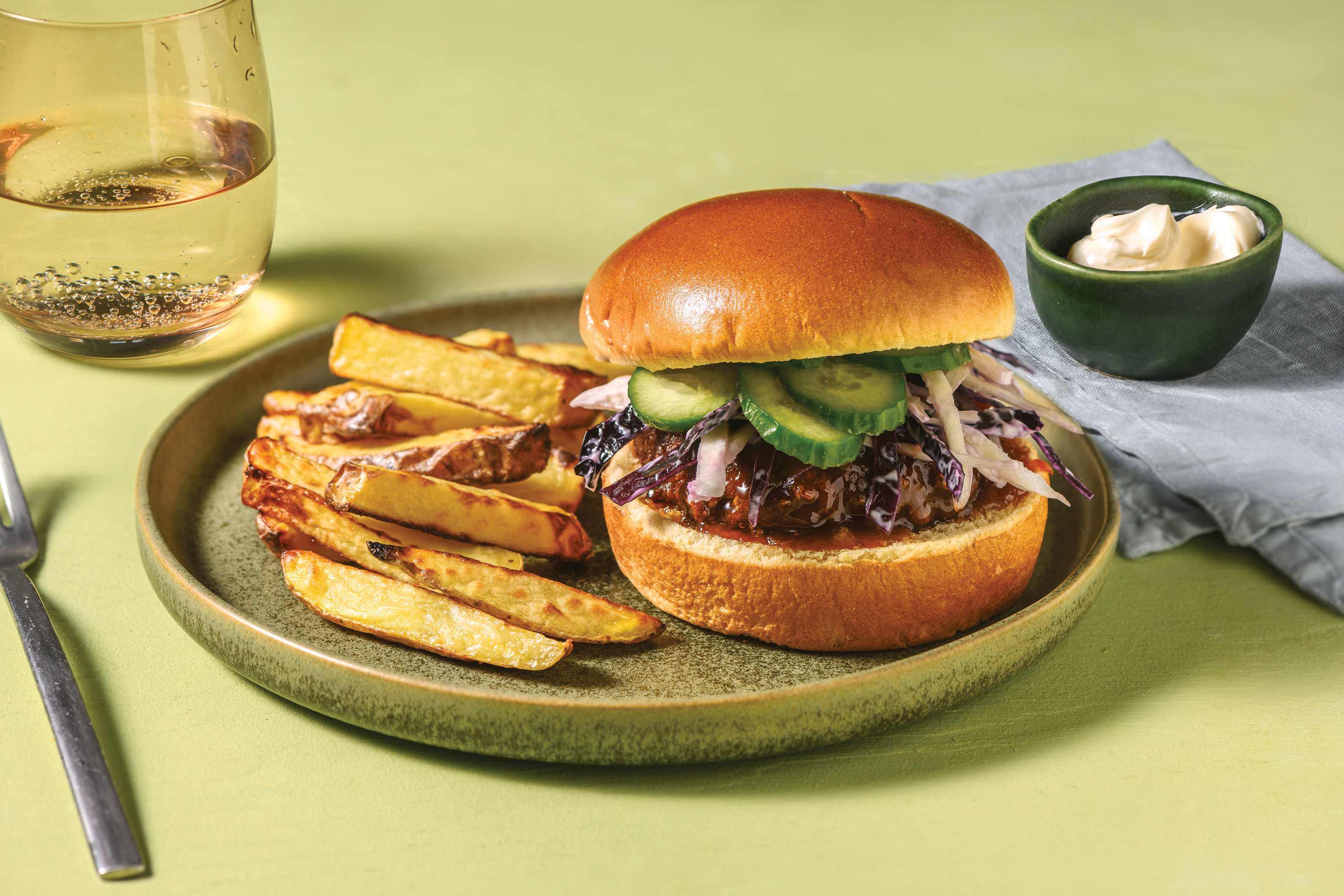 Sweet Chilli Glazed Plant-Based Burger