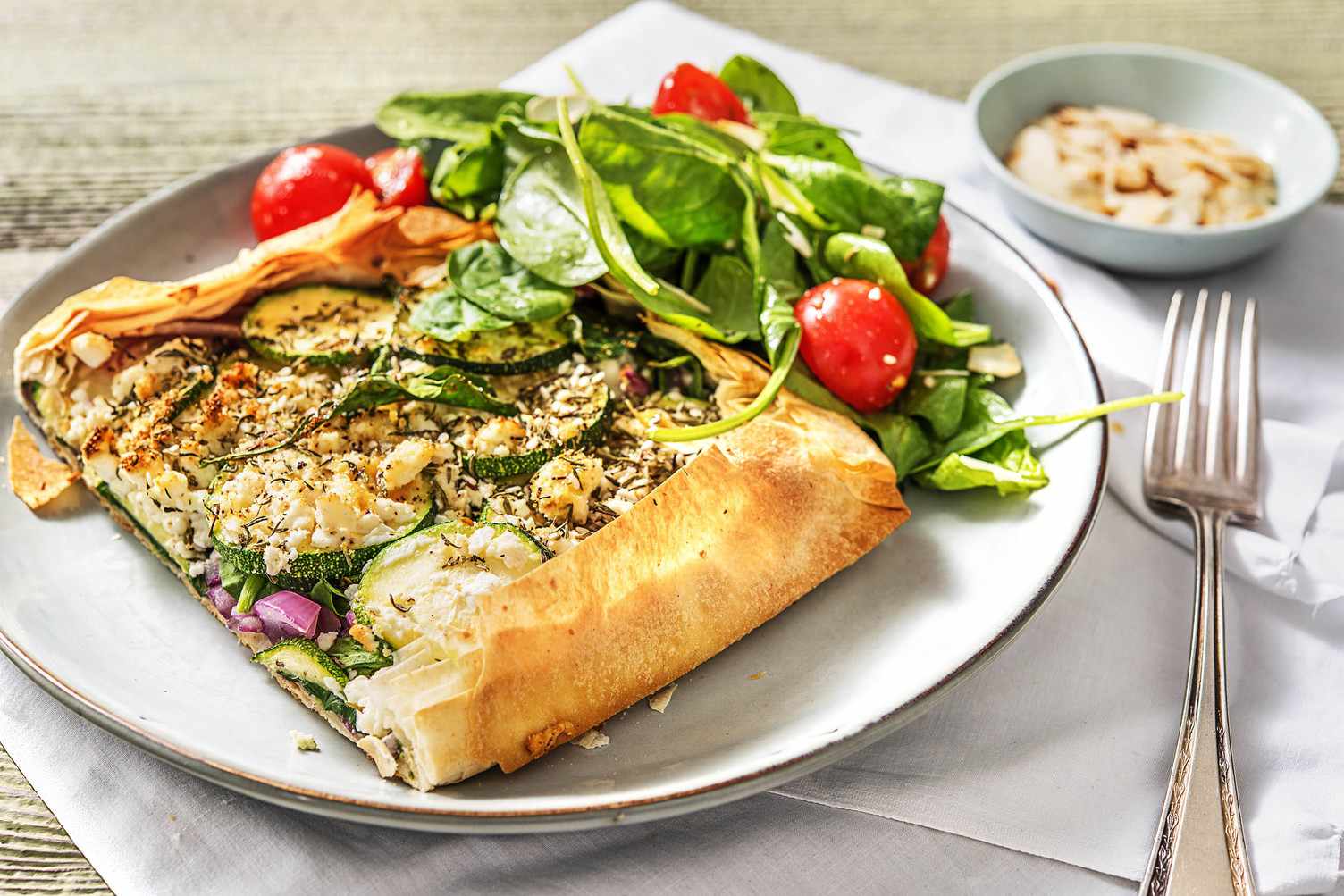Tartelette à la feta et au zaatar