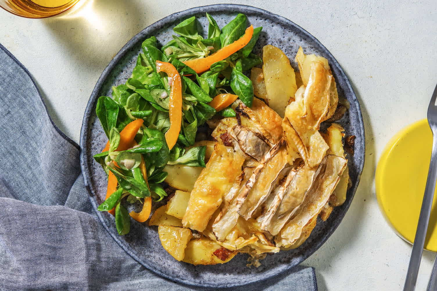 Tartiflette met camembert, brie en spekjes